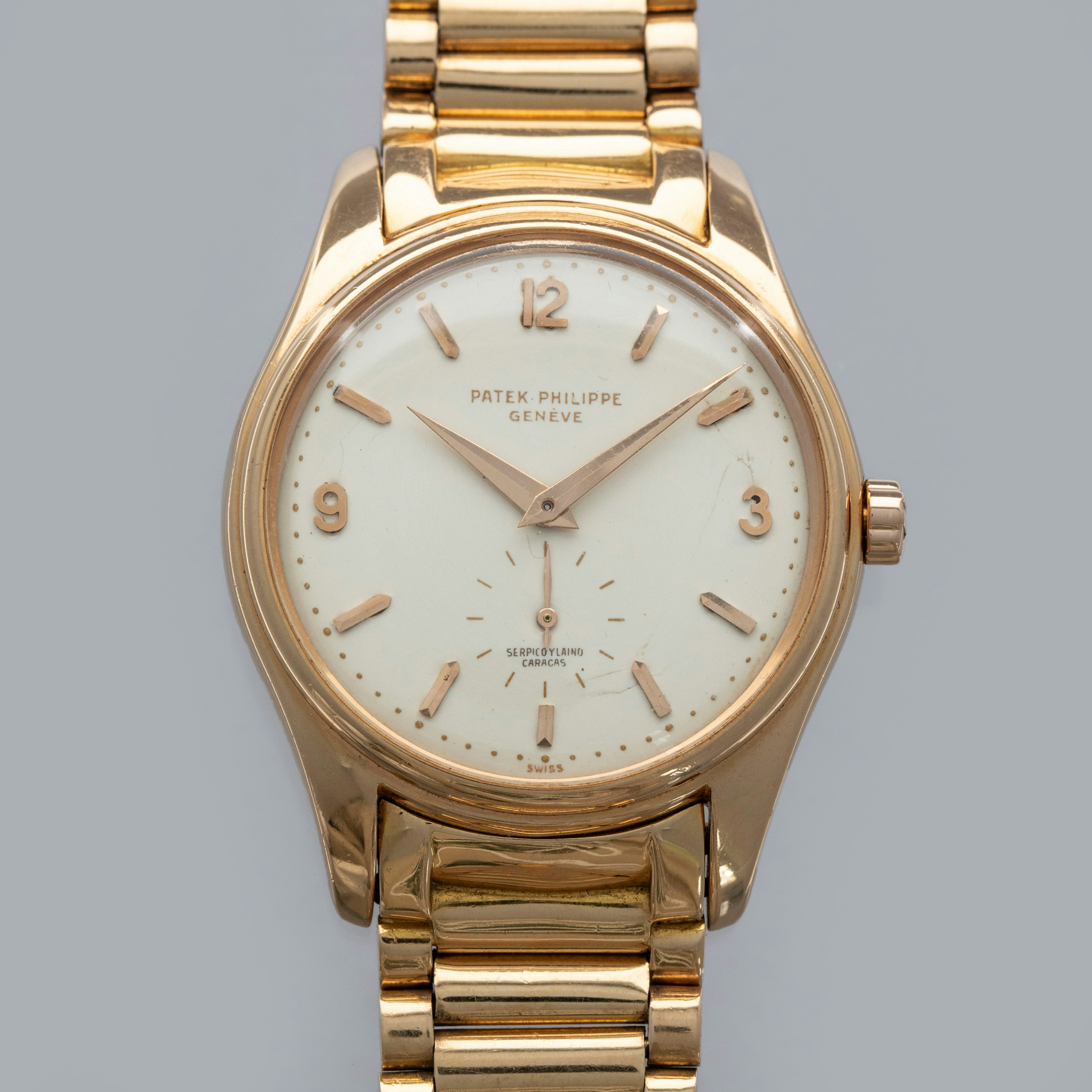 Thumbnail for PATEK PHILIPPE CALATRAVA 2526 Arabic Enamel Dial with Bracelet 18k RG retailed by Serpico Y Laino 