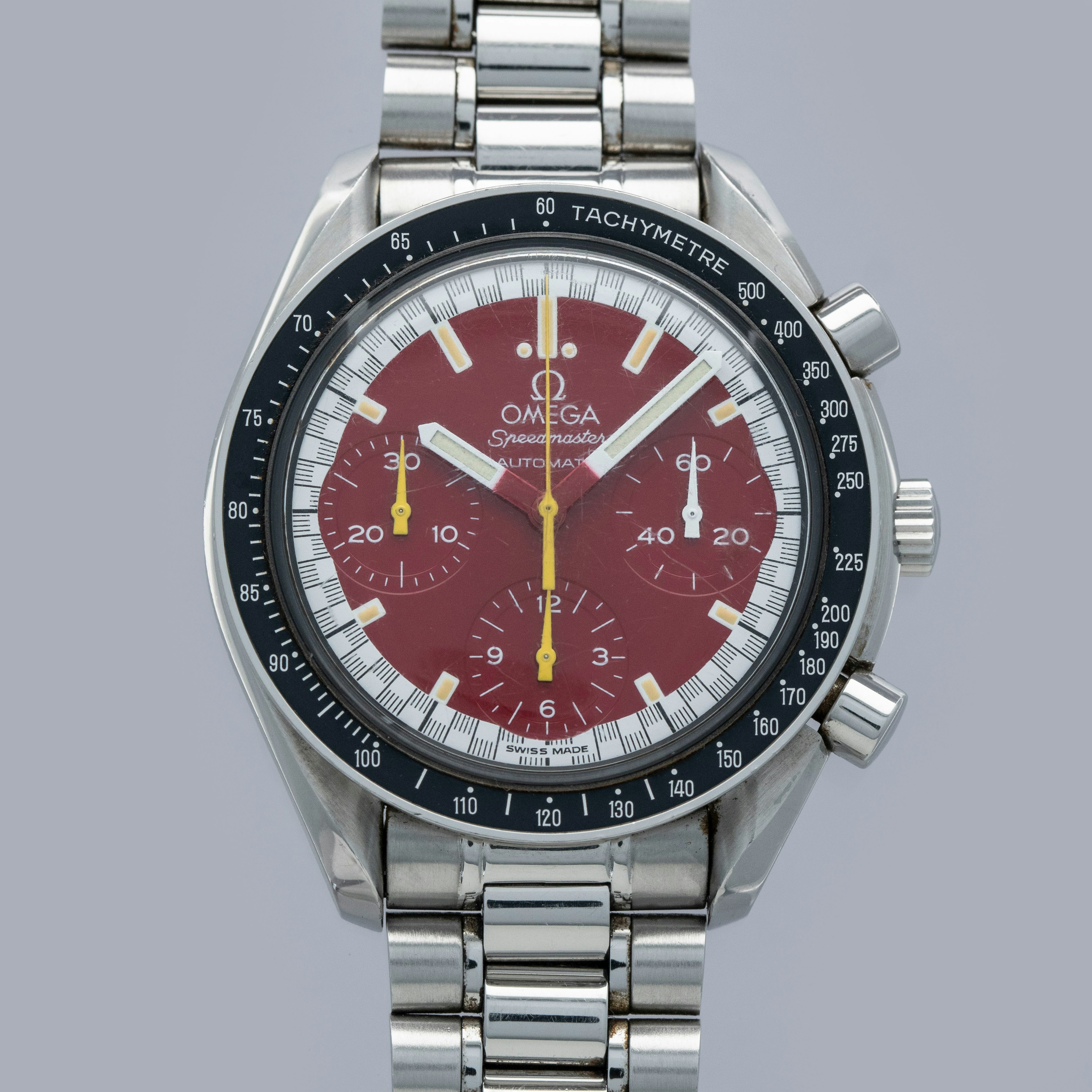Thumbnail for OMEGA SPEEDMASTER REDUCED 3810.61.41 RED DIAL MICHAEL SCHUMACHER