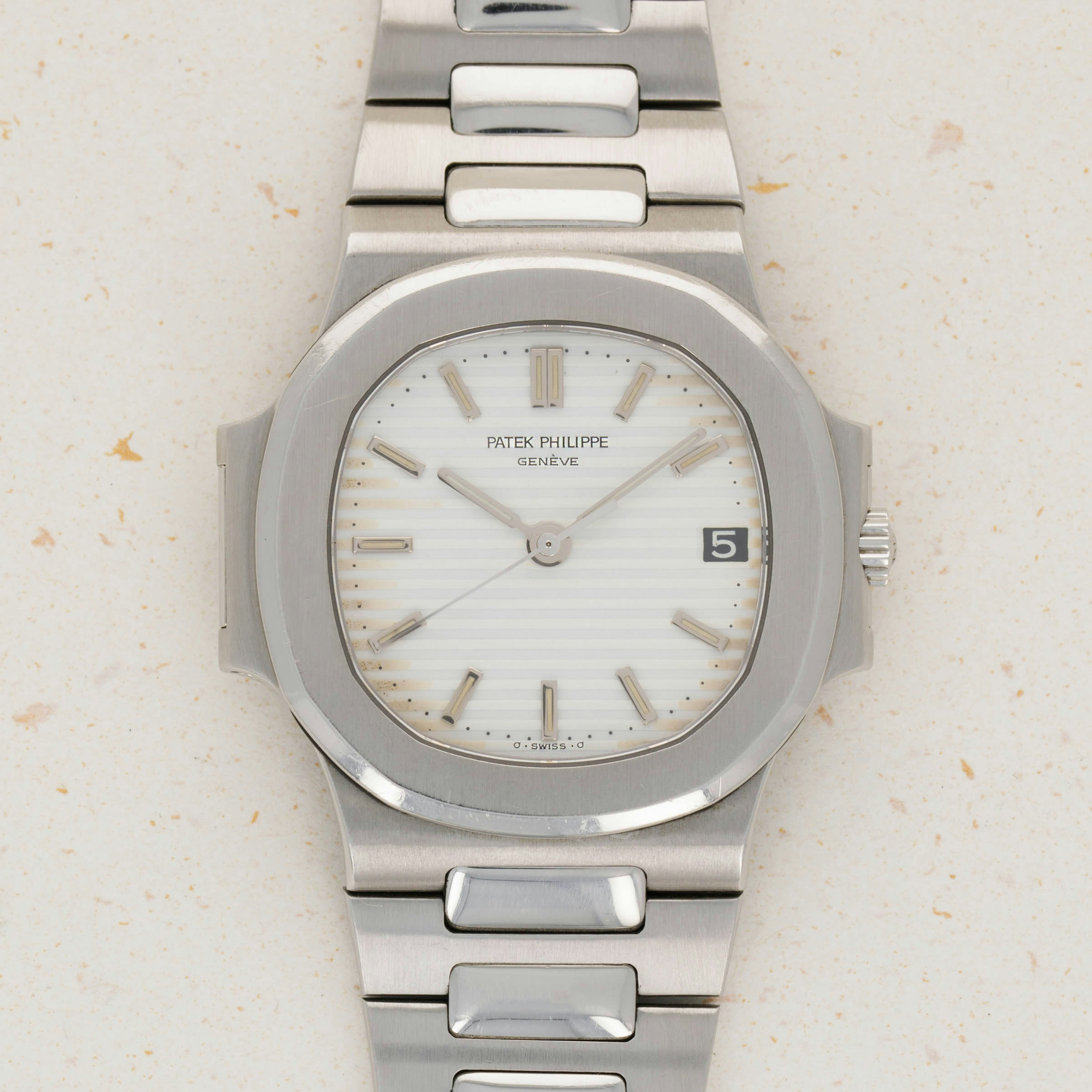 Thumbnail for Patek Philippe Nautilus 3800 Stainless Steel White Dial 