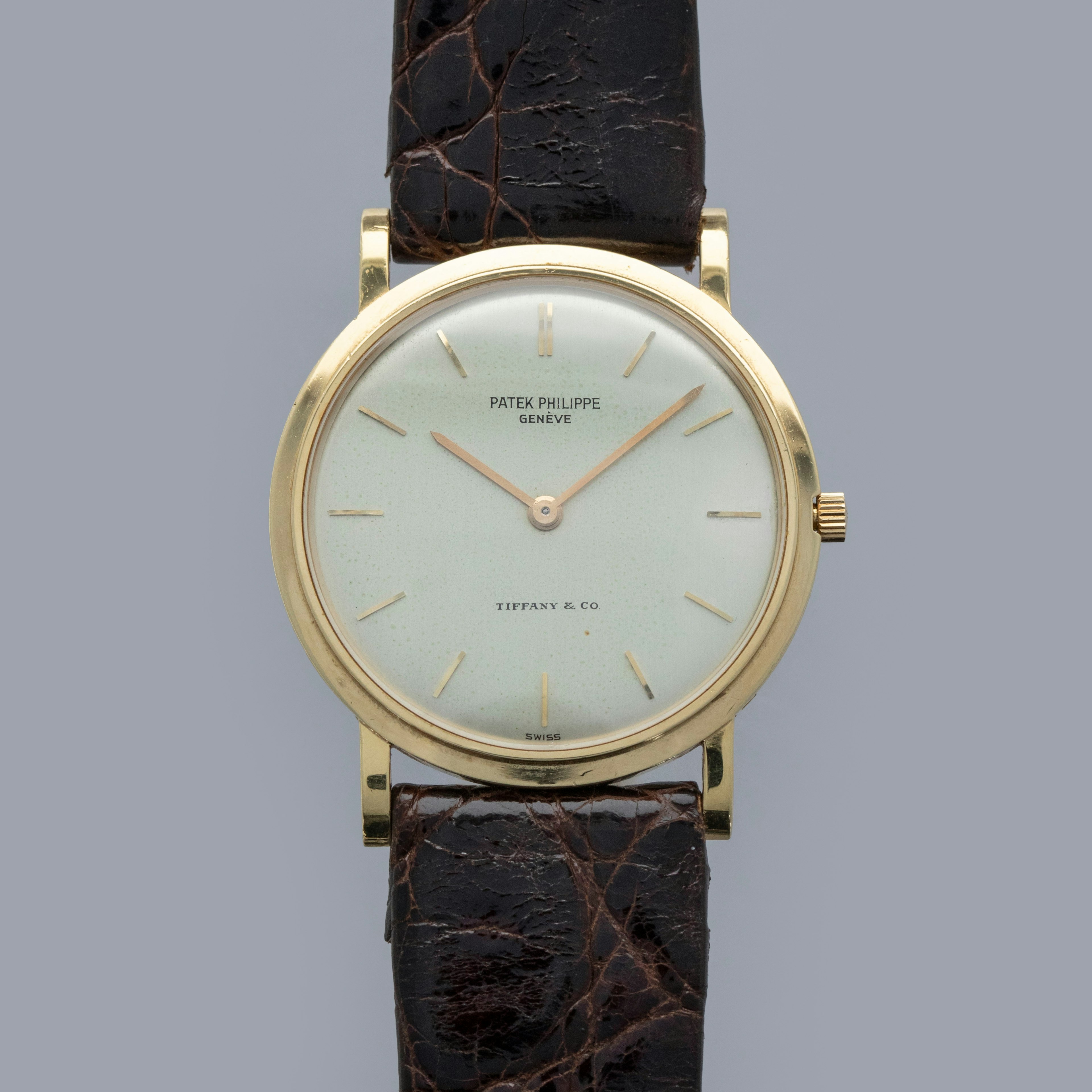 Thumbnail for Patek Philippe Screwback Calatrava 3520 18k YG Retailed by Tiffany & Co.