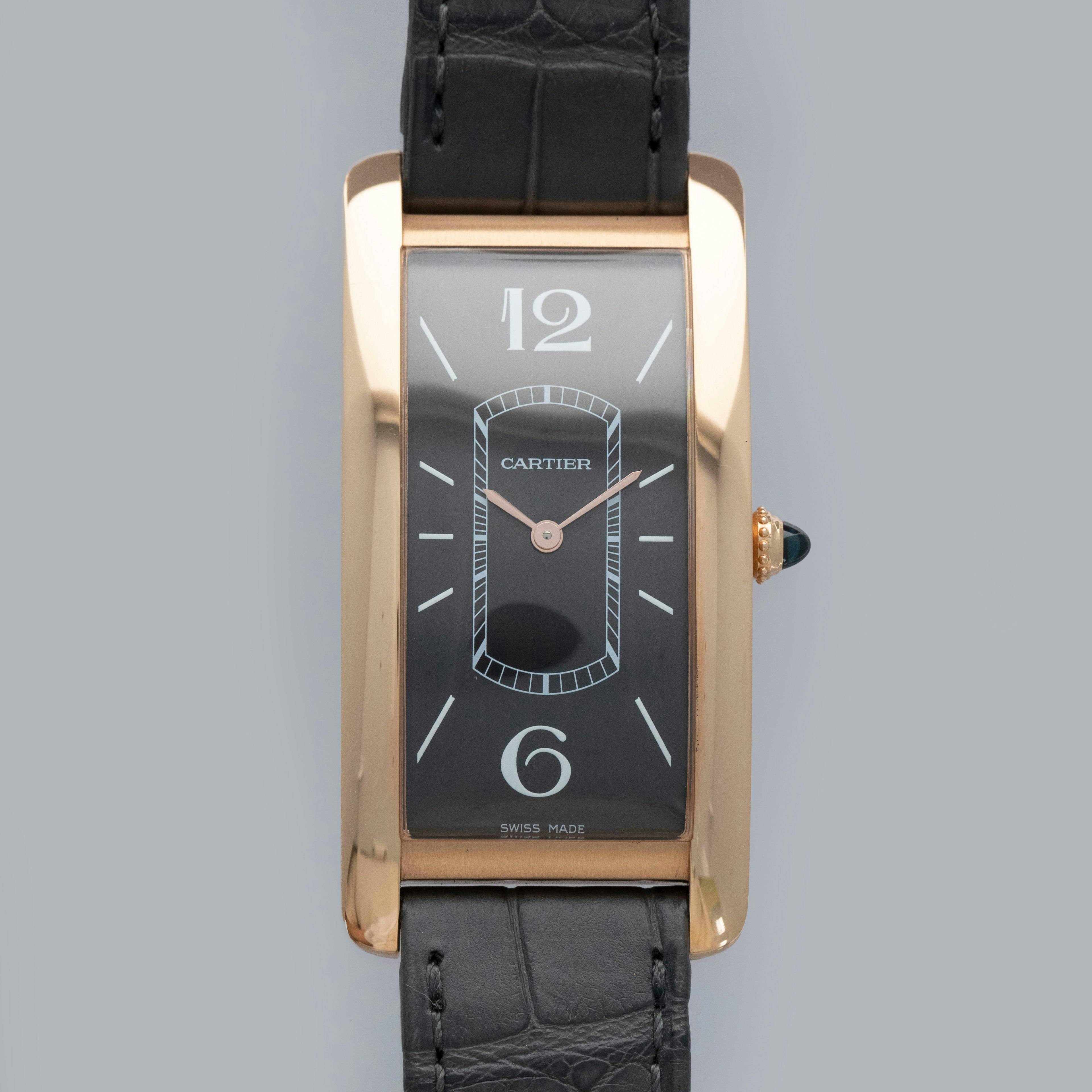 Thumbnail for Cartier Tank Cintrée WGTA0025 Black Dial 18k RG 