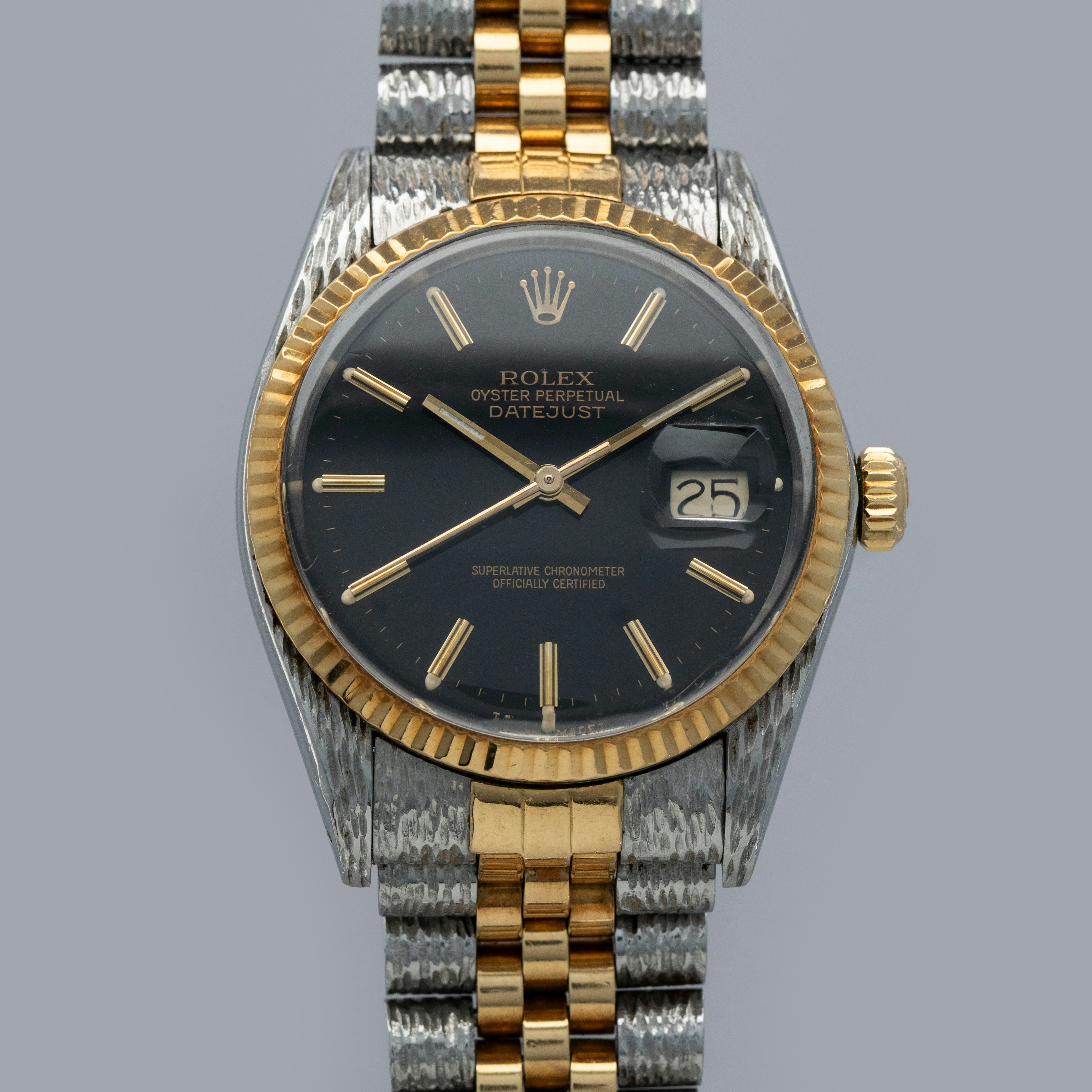 Thumbnail for Rolex Datejust 16013 Black Dial Two-Tone John Bull-Style Finish