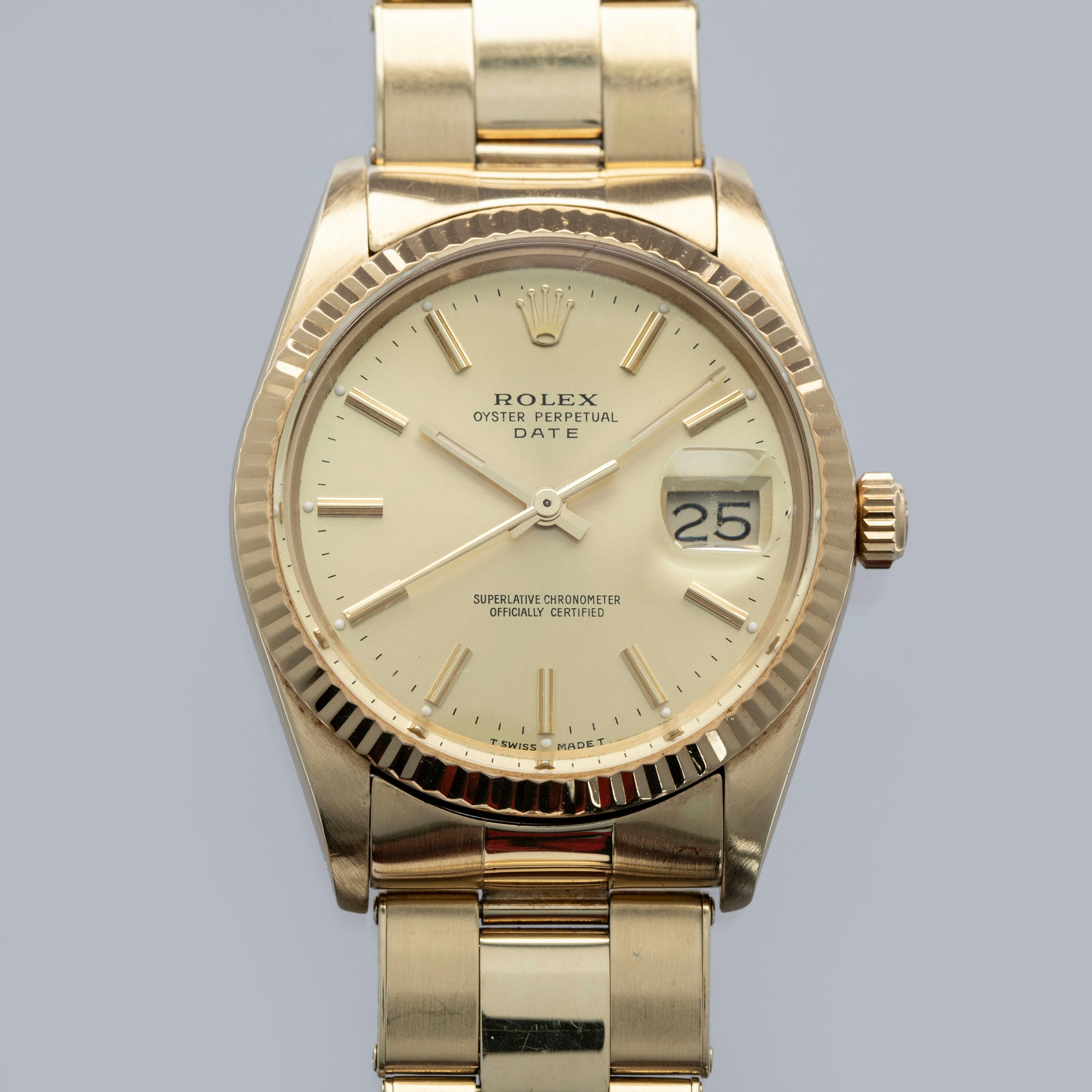 Thumbnail for Rolex Oyster Perpetual Date 15037 Oyster Bracelet 14k YG Box and Papers