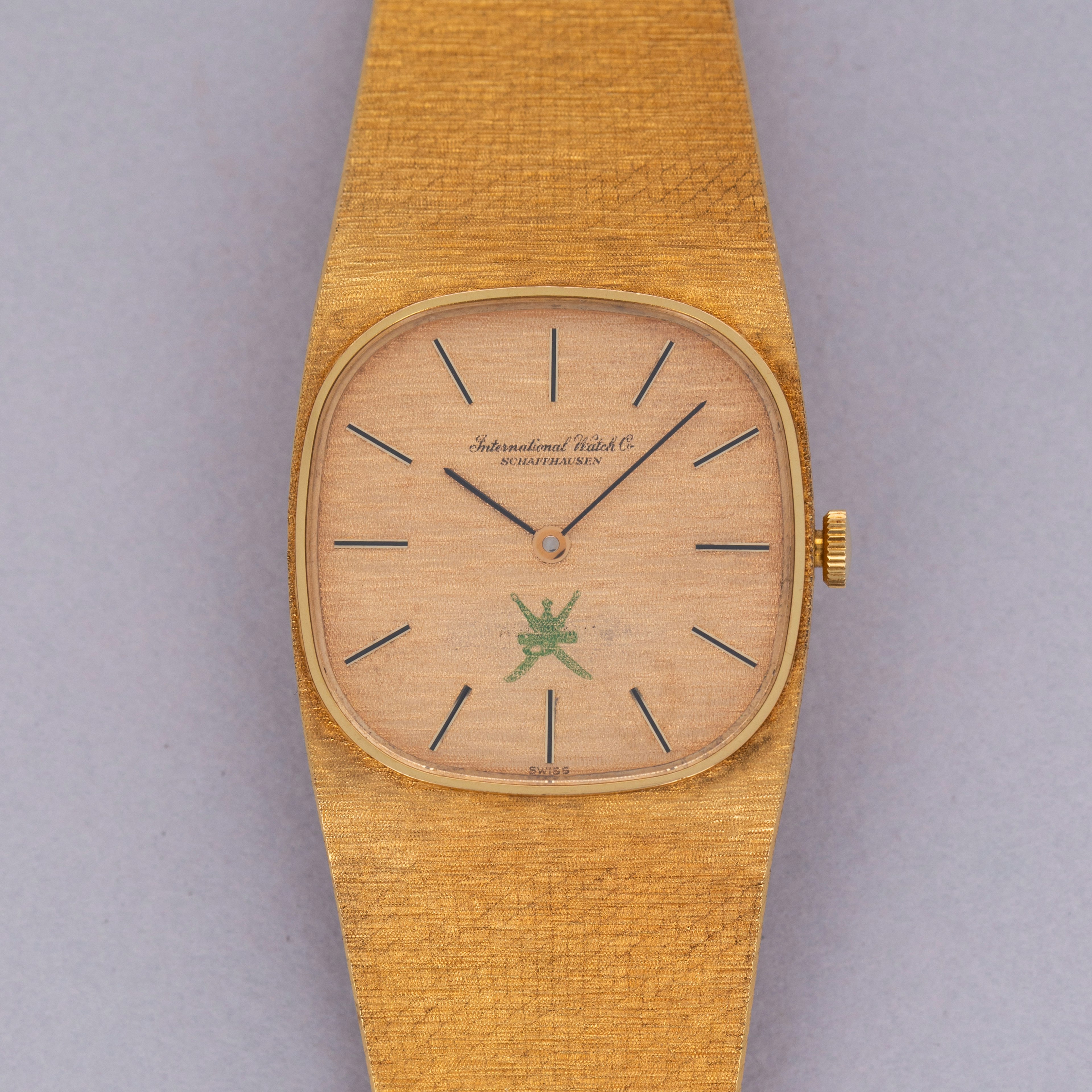 Thumbnail for IWC	Integrated Bracelet Manual-Wind Green Khanjar Dial 18k YG