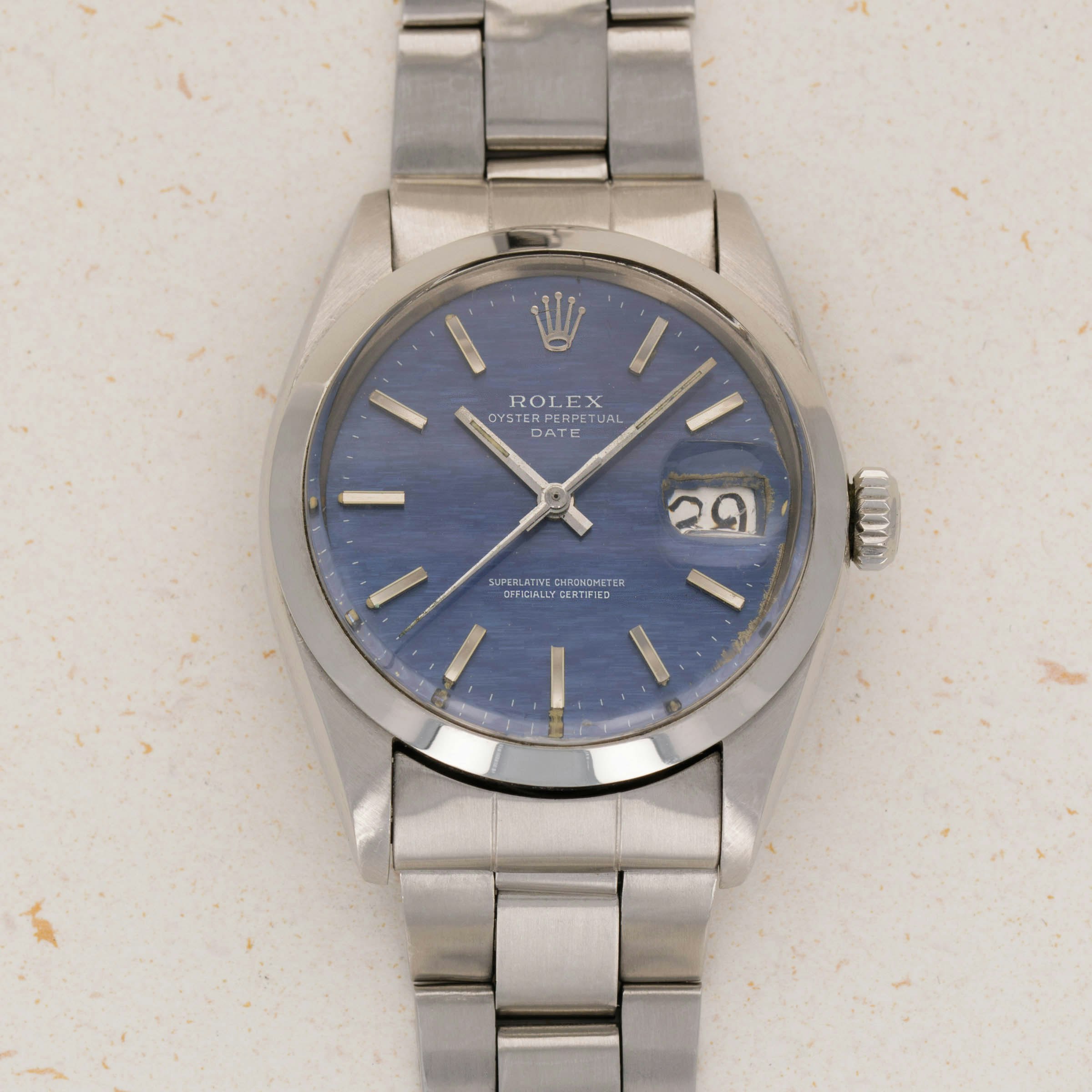 Thumbnail for Rolex Oyster Perpatual Date 1500 Blue Mosaic Dial