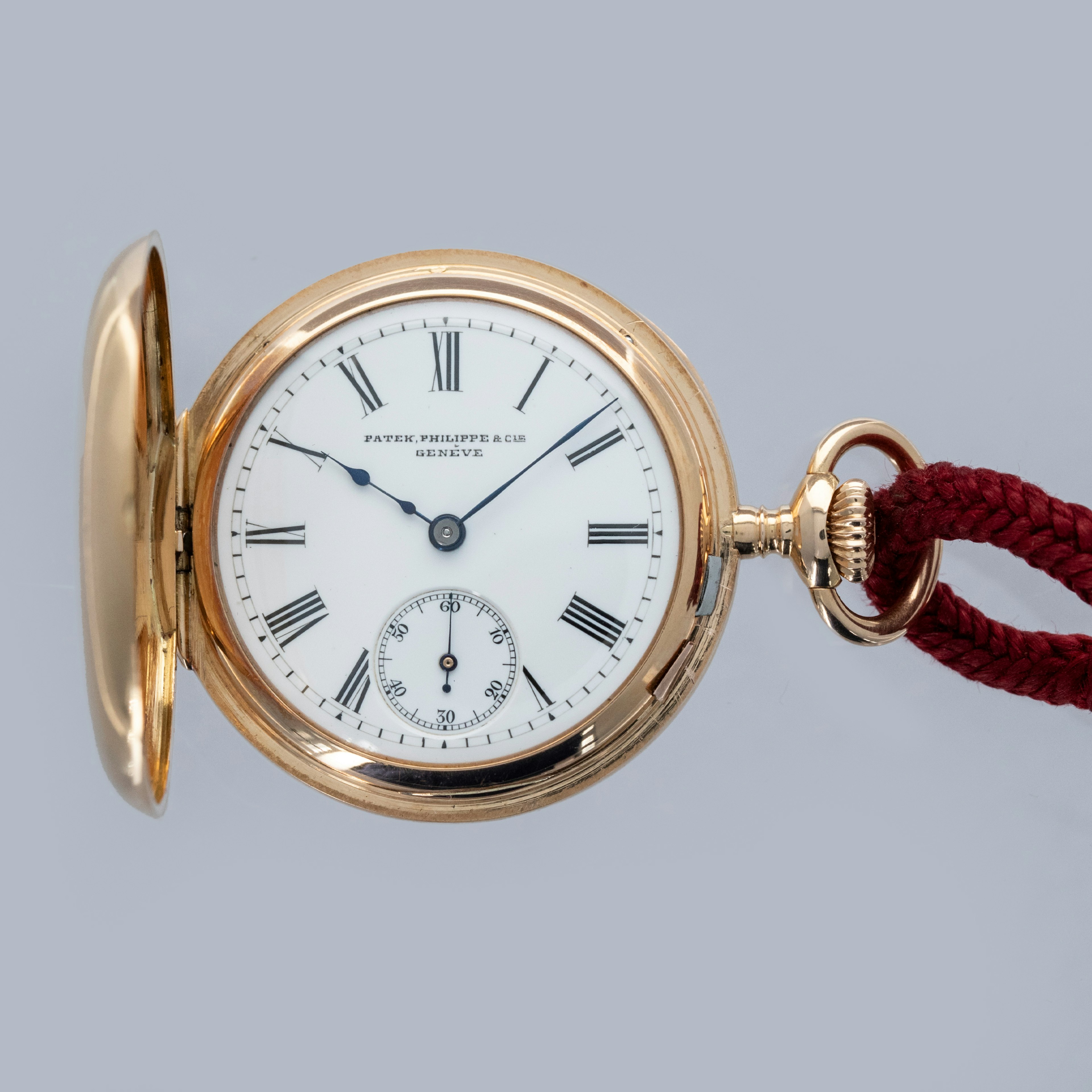 Thumbnail for Patek Philippe Demi-Hunter Pocket Watch Pink Enamel 18k YG