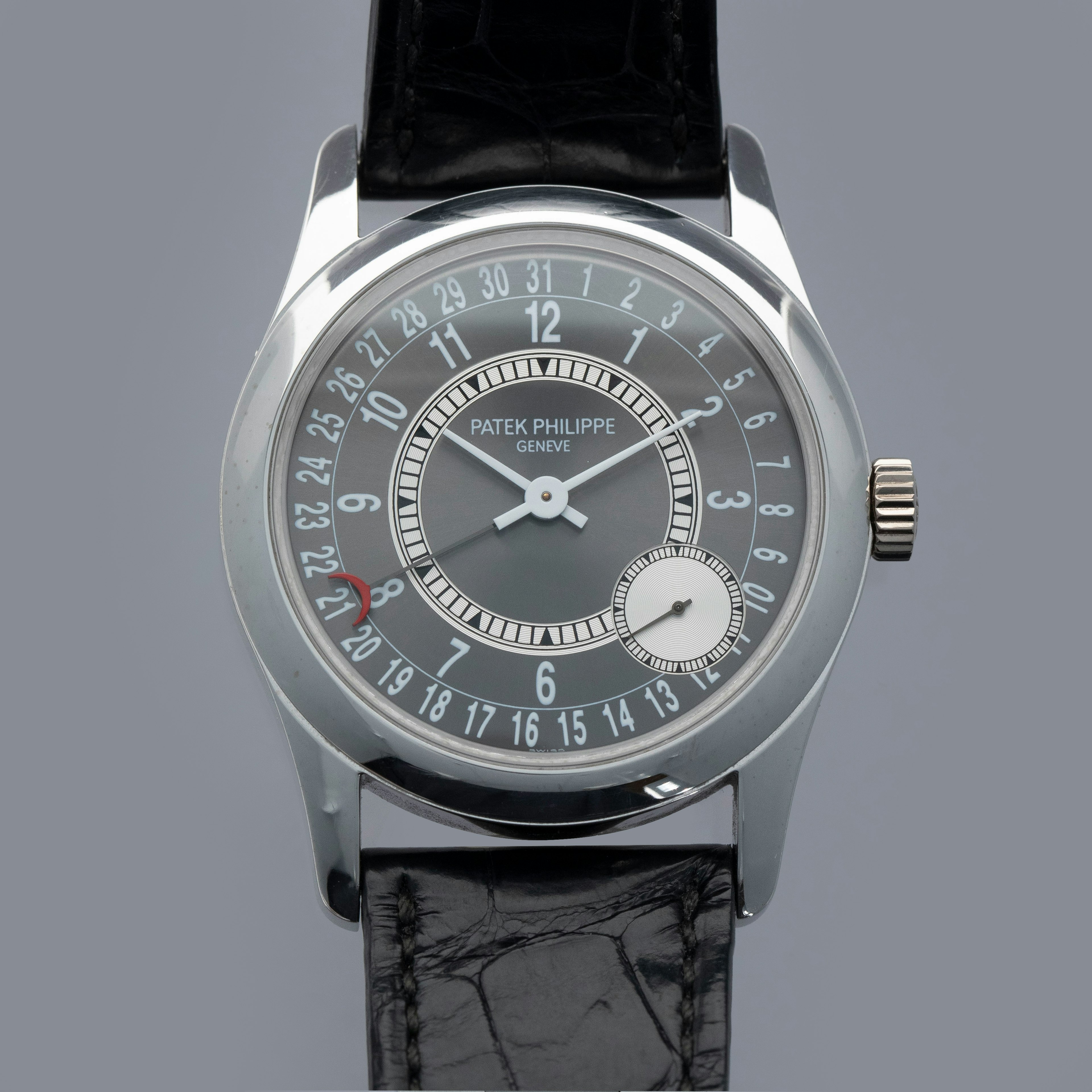 Thumbnail for Patek Philippe Calatrava 6000G Grey Dial 18k WG Box and Papers