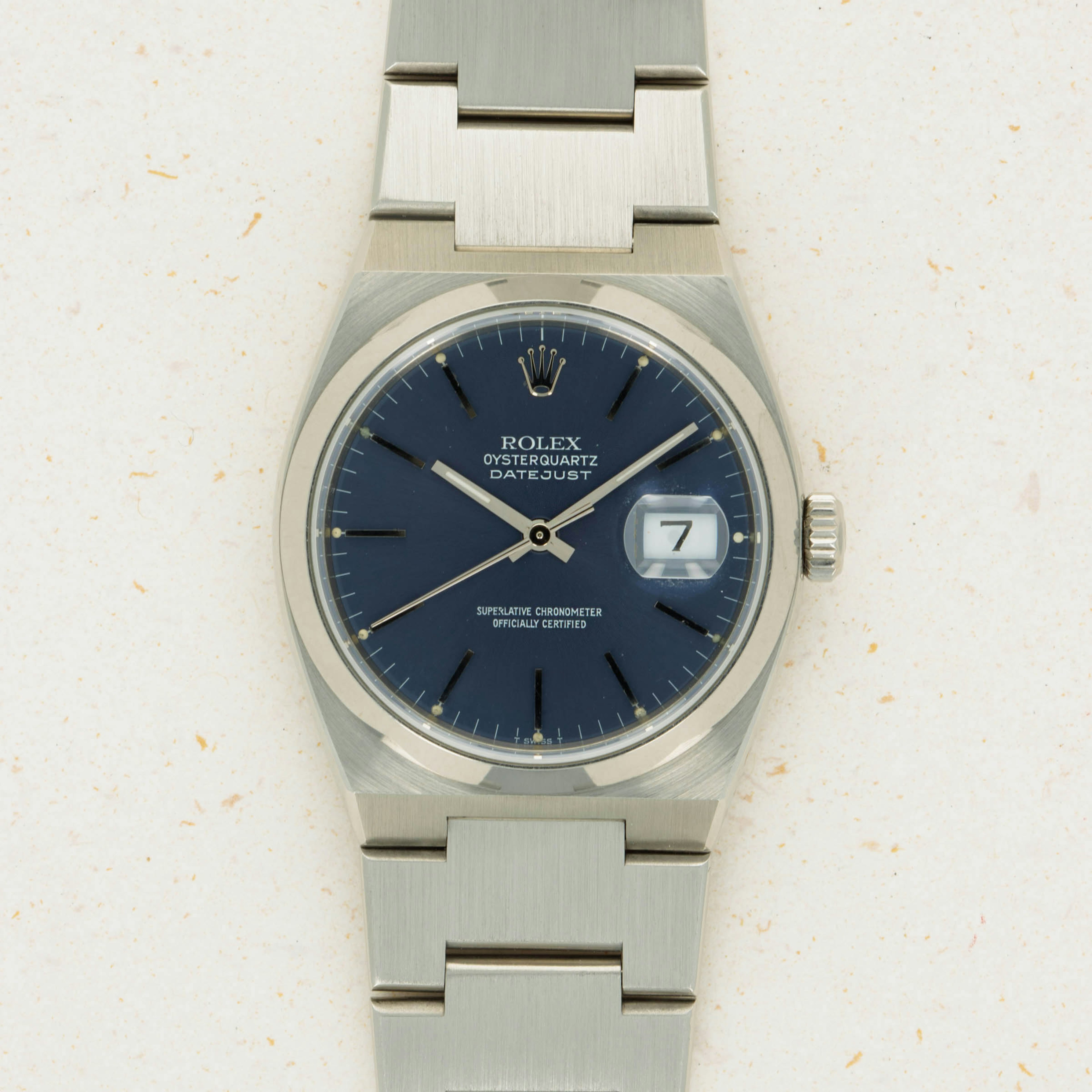 Thumbnail for Rolex Oysterquartz 17000 Blue Dial Stainless Steel Box and Papers