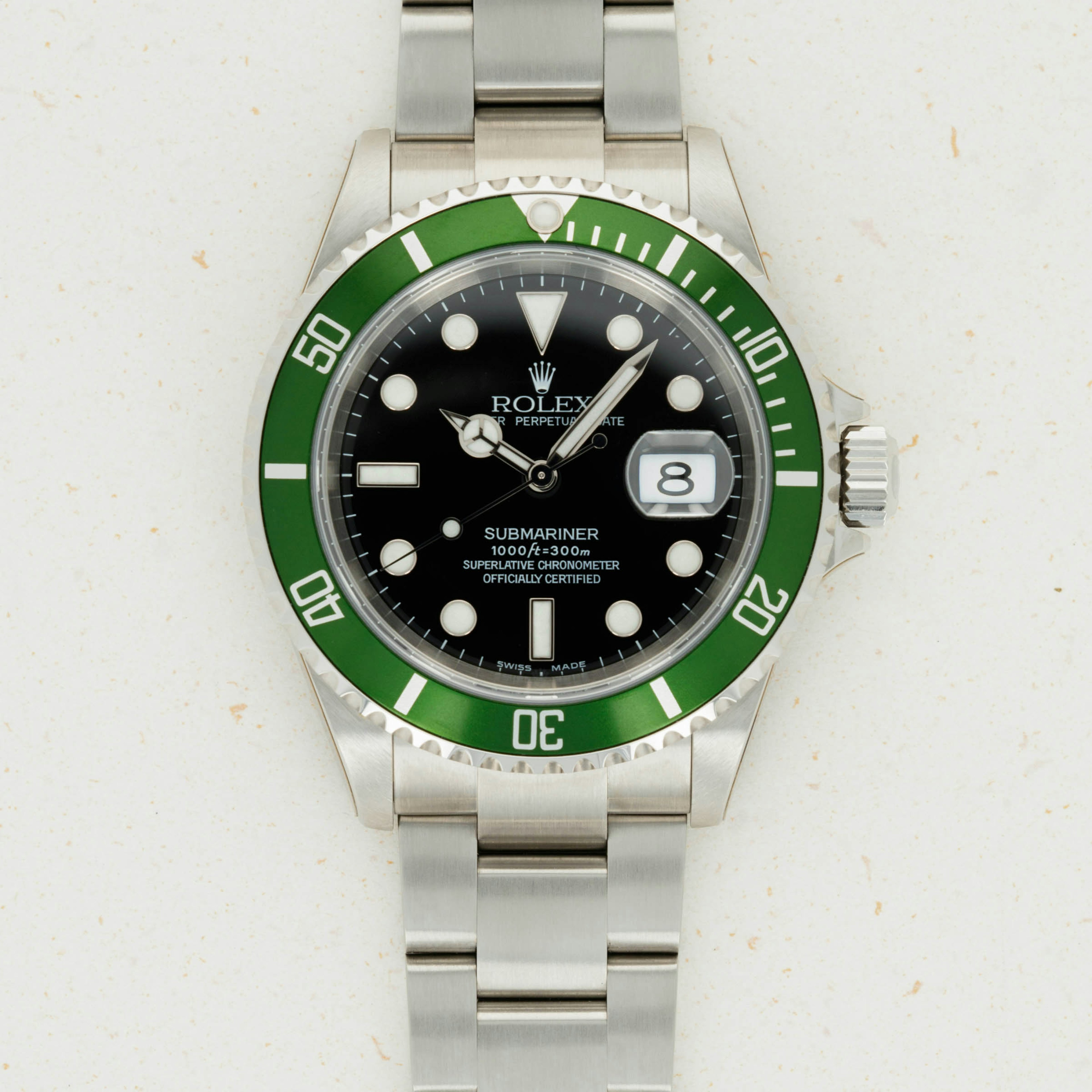 Rolex kermit outlet flat 4