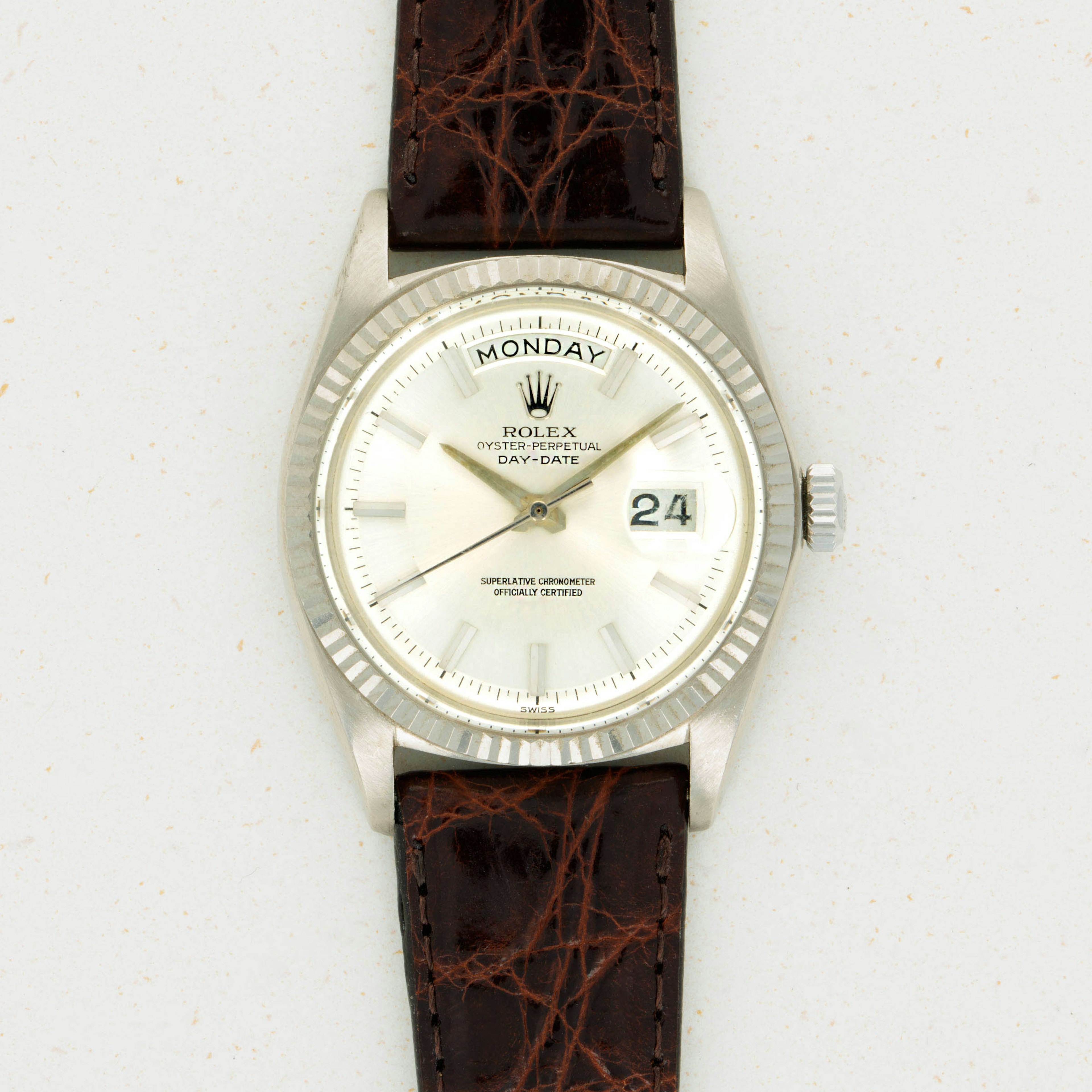 Thumbnail for Rolex Day-Date White Gold Non-Luminous 1803