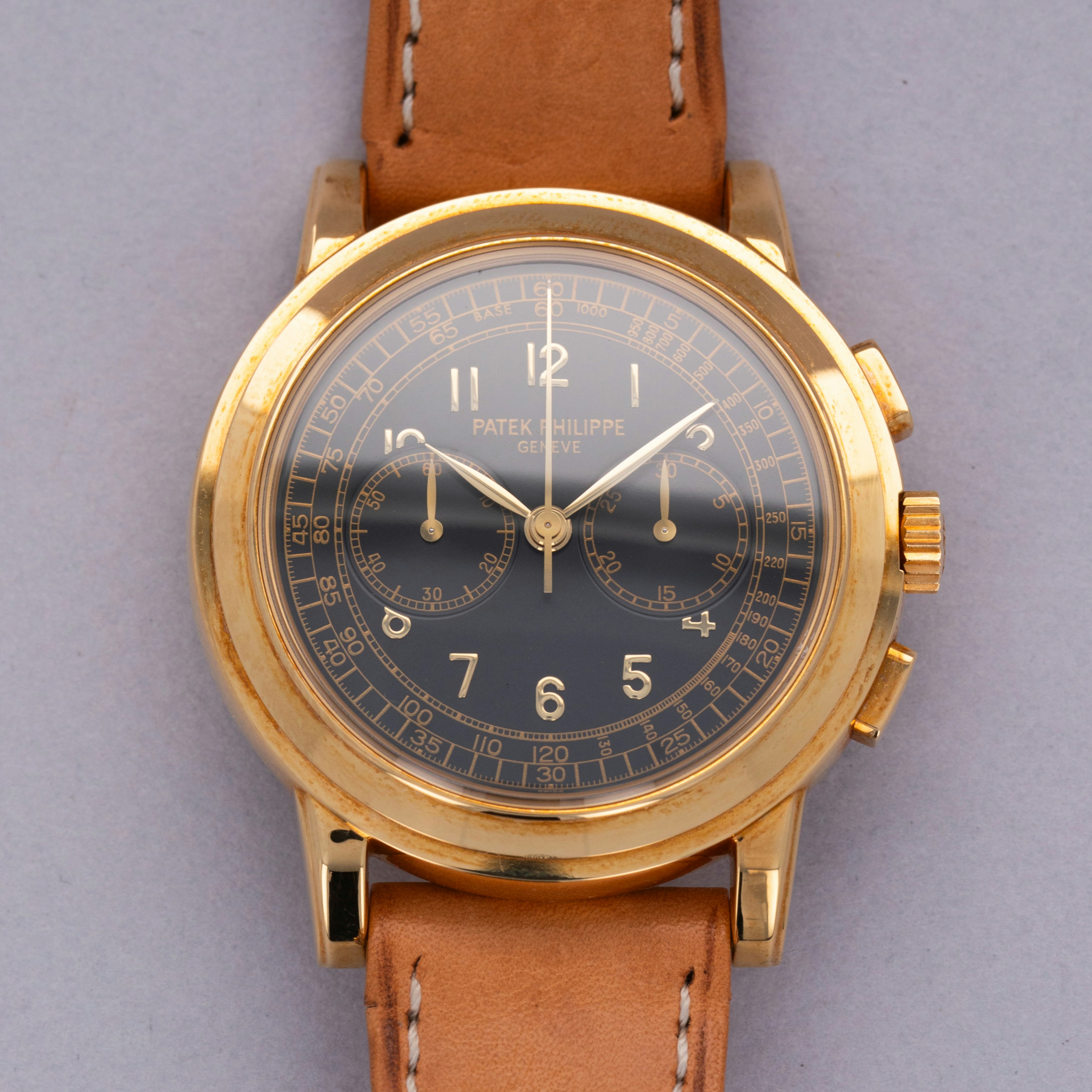 Thumbnail for Patek Philippe Chronograph 5070J-001 Black Dial 18k YG Box and Papers Like New