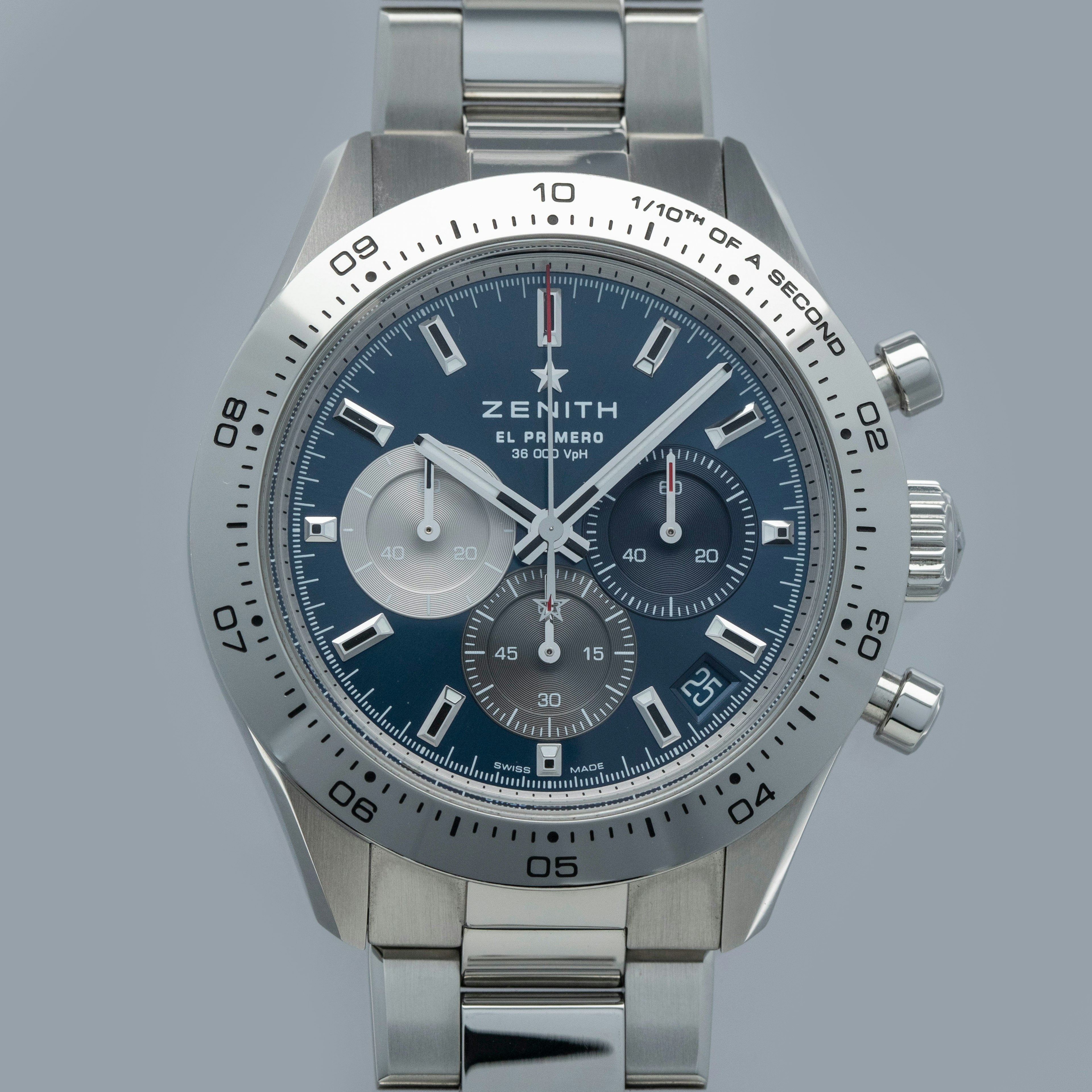 メバル Zenith Chronomaster Sport 03.3114.3600/51.M3100 Blue Dial