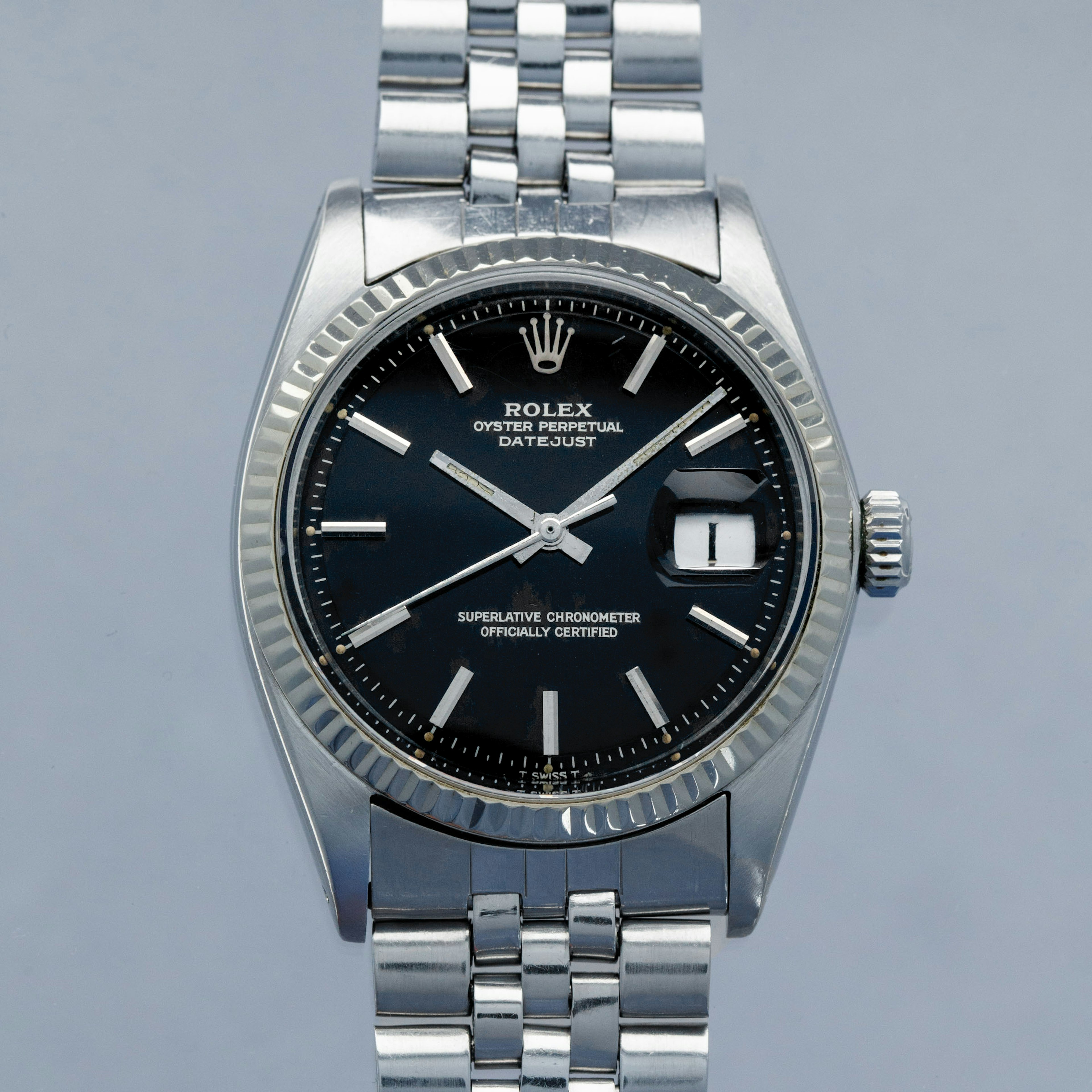Thumbnail for Rolex Datejust 1601 Black Gilt Dial 