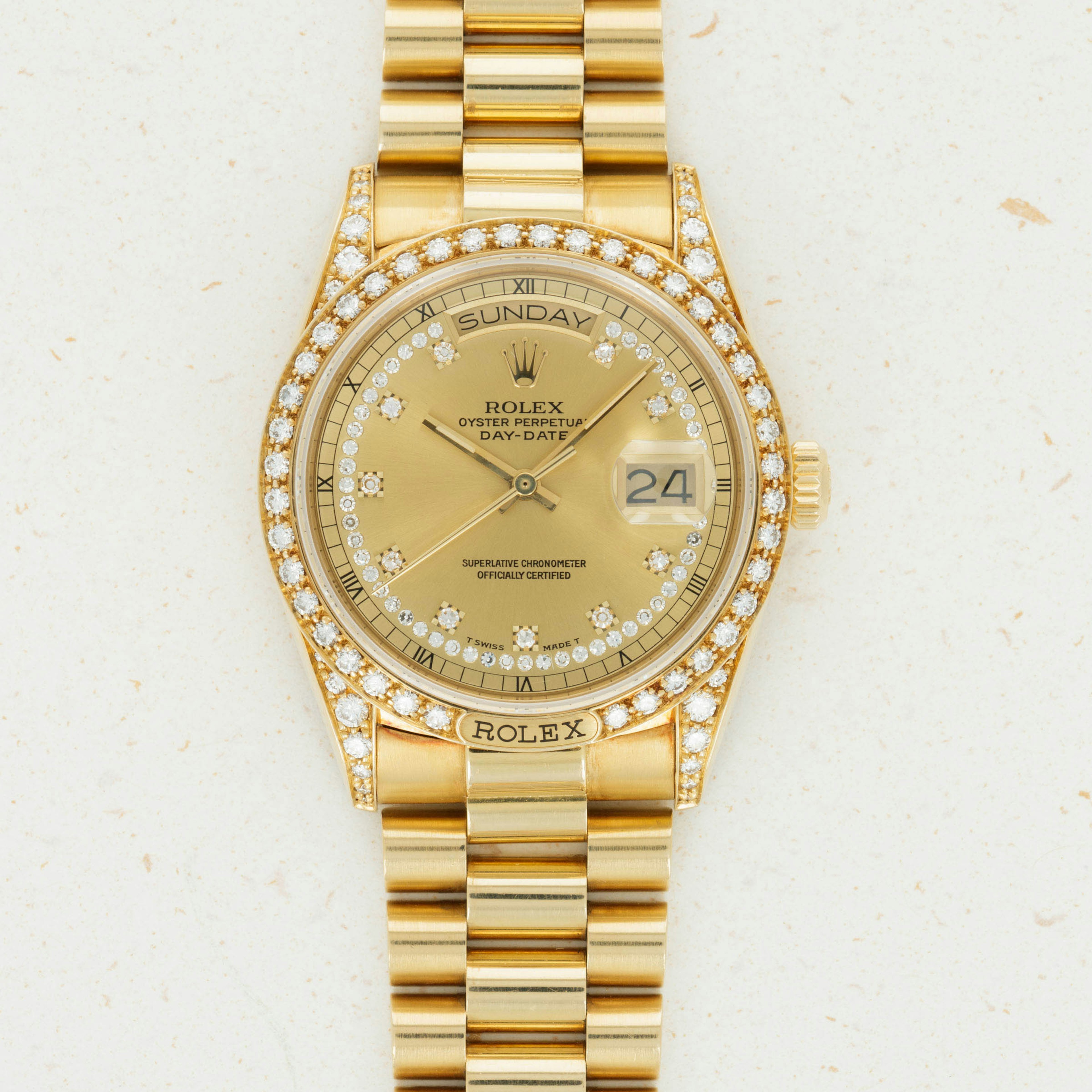 Thumbnail for Rolex Diamond Day Date 18138