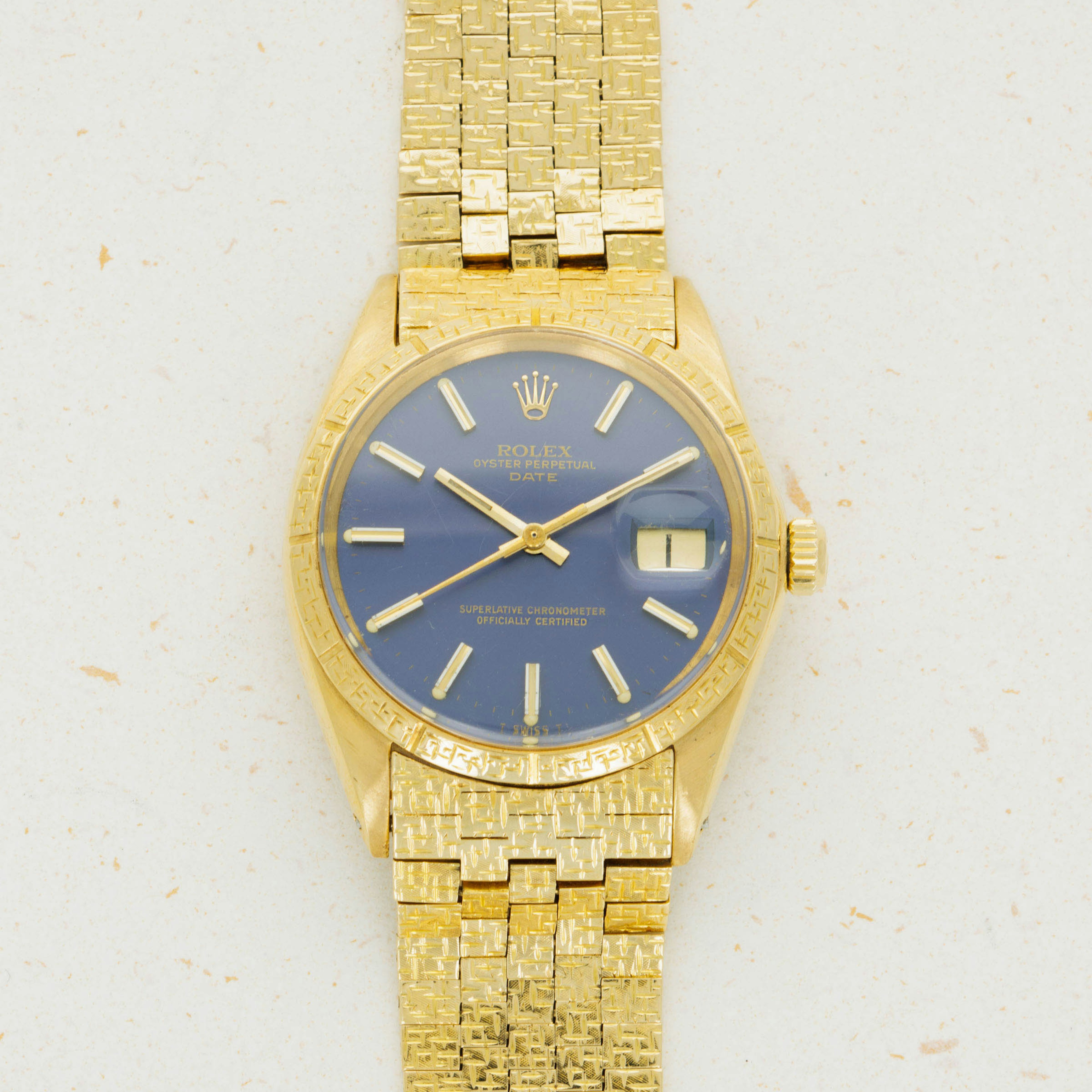 Thumbnail for Rolex Oyster Perpetual Date 1506 Chine Finish Brick Bracelet