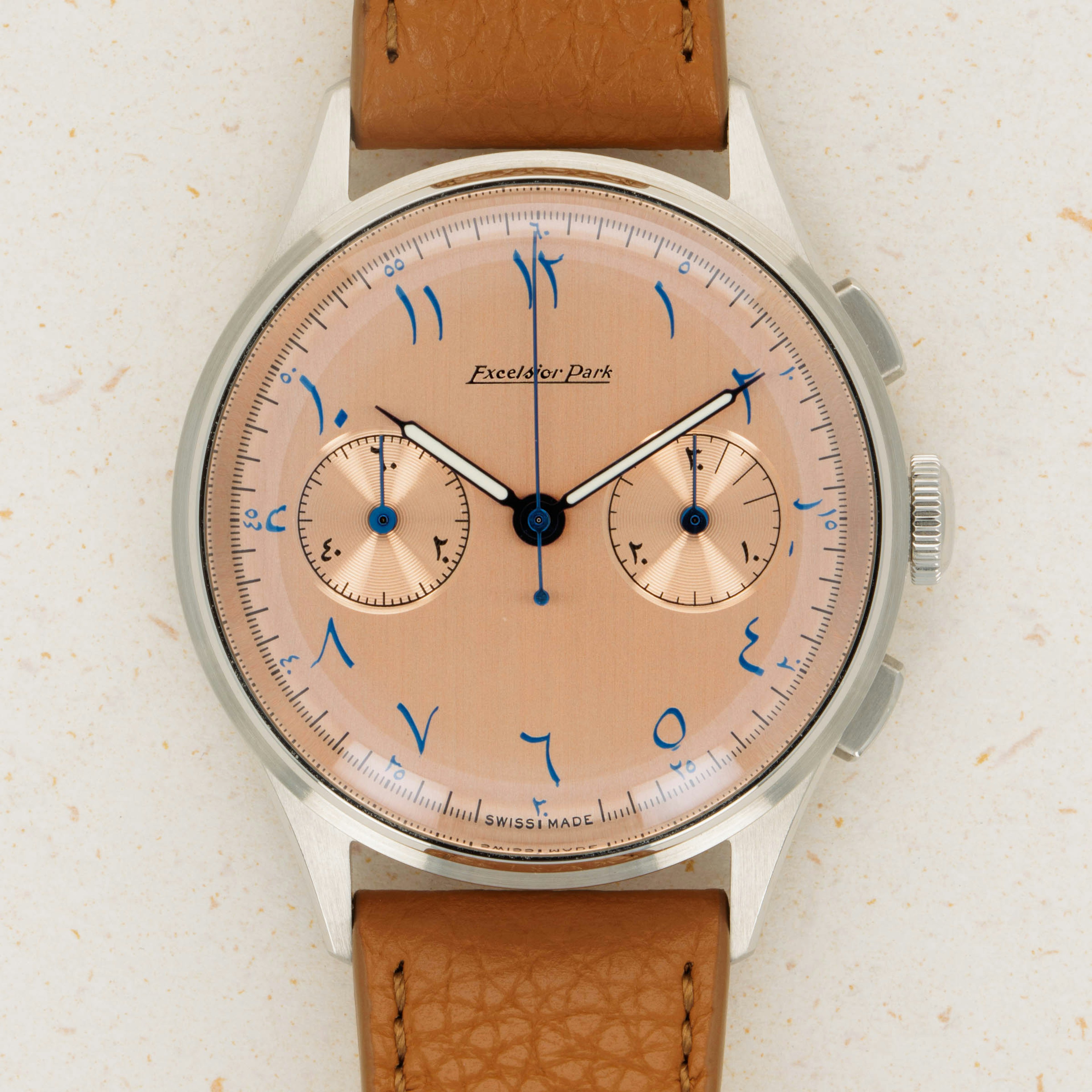 Excelsior Park x Perpetuel Salmon Dial Chronograph EP95004