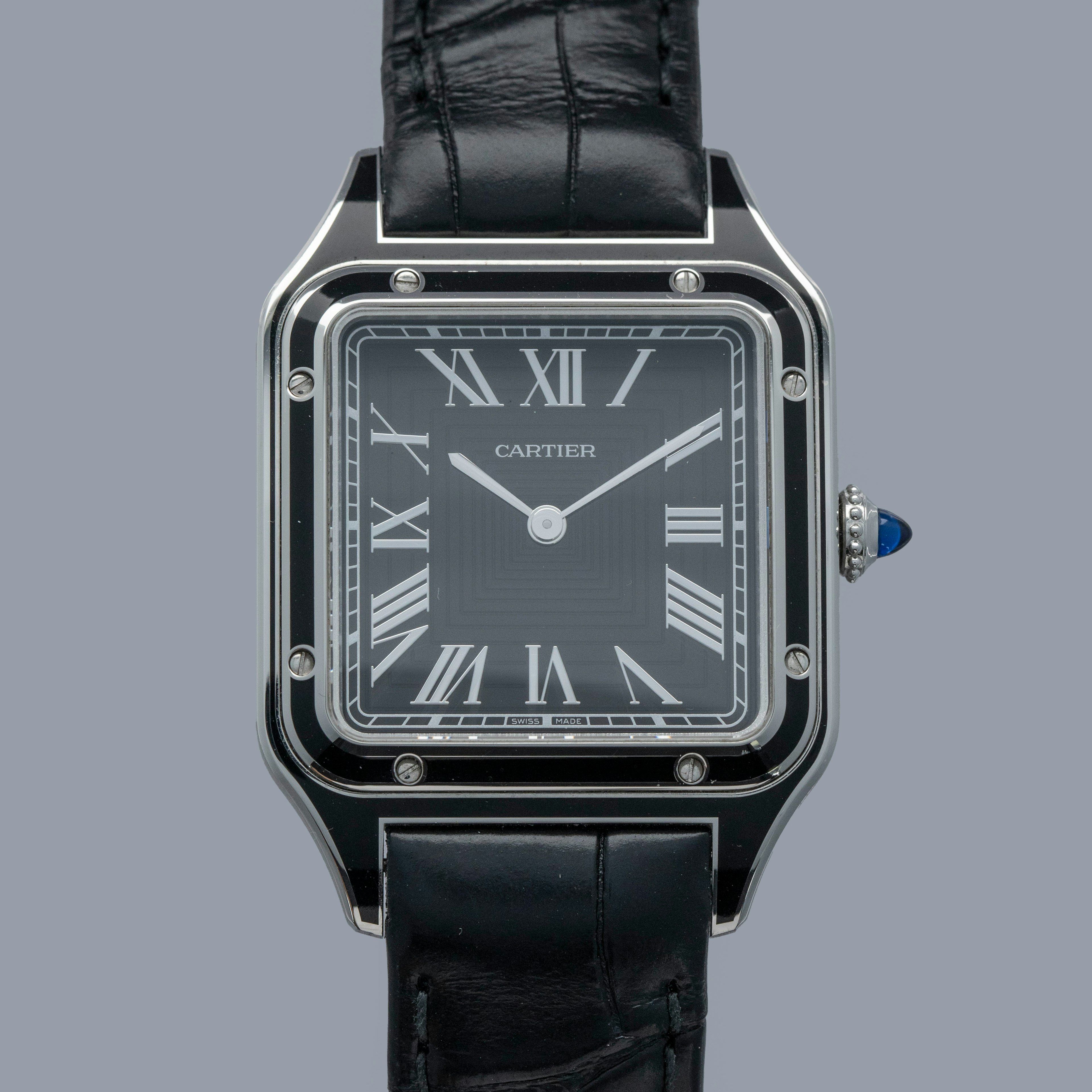 Thumbnail for CARTIER SANTOS DUMONT BLACK LACQUERED STEEL CASE WSSA0046