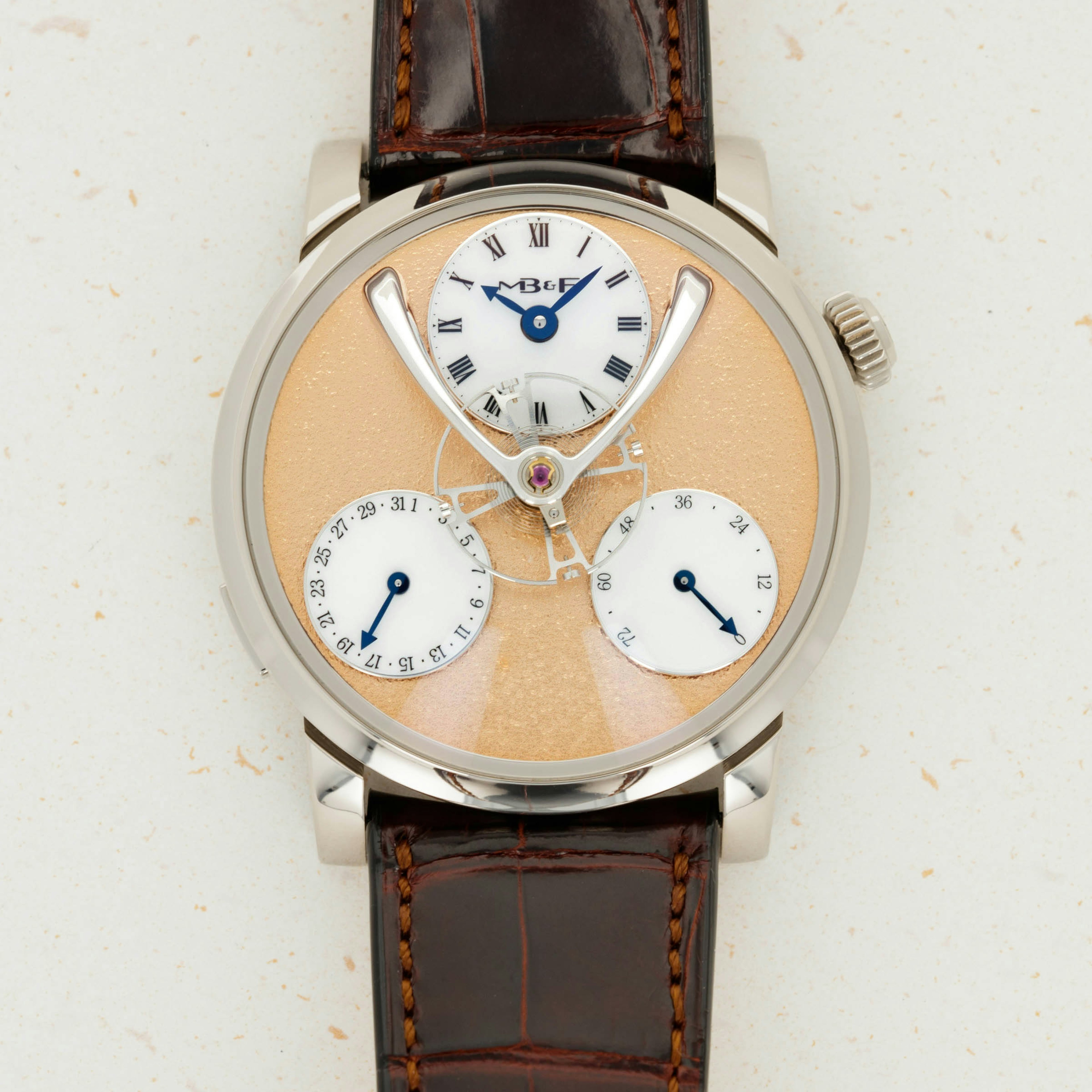 Thumbnail for MB&F LM Split Escapement White Gold Frosted Dial