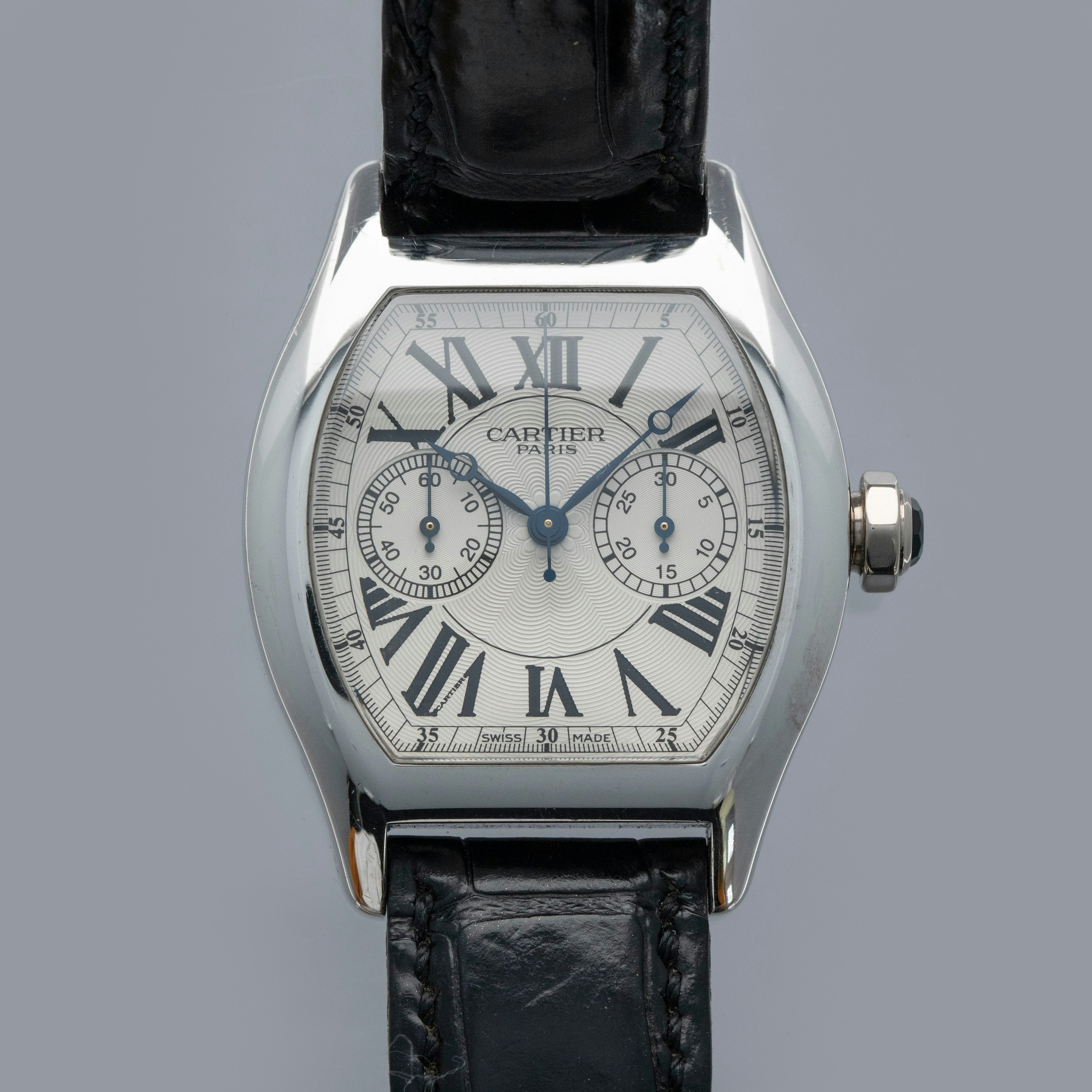 Thumbnail for CARTIER CPCP TORTUE XL MONOPOUSSOIR CHRONOGRAPH 2714 18k WG