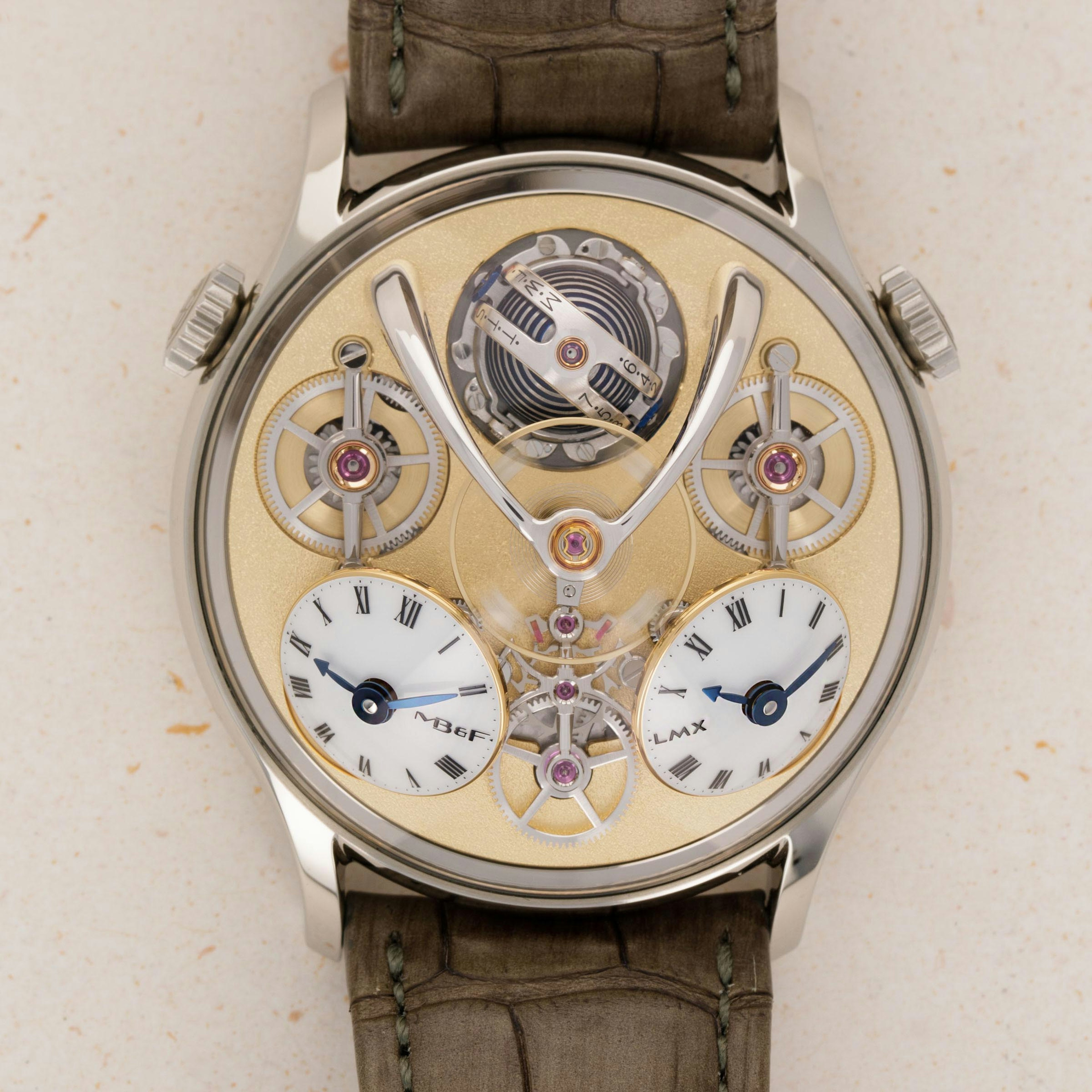 Thumbnail for MB&F Legacy Machine LMX Brass Dial Stainless Steel 08.SL.B