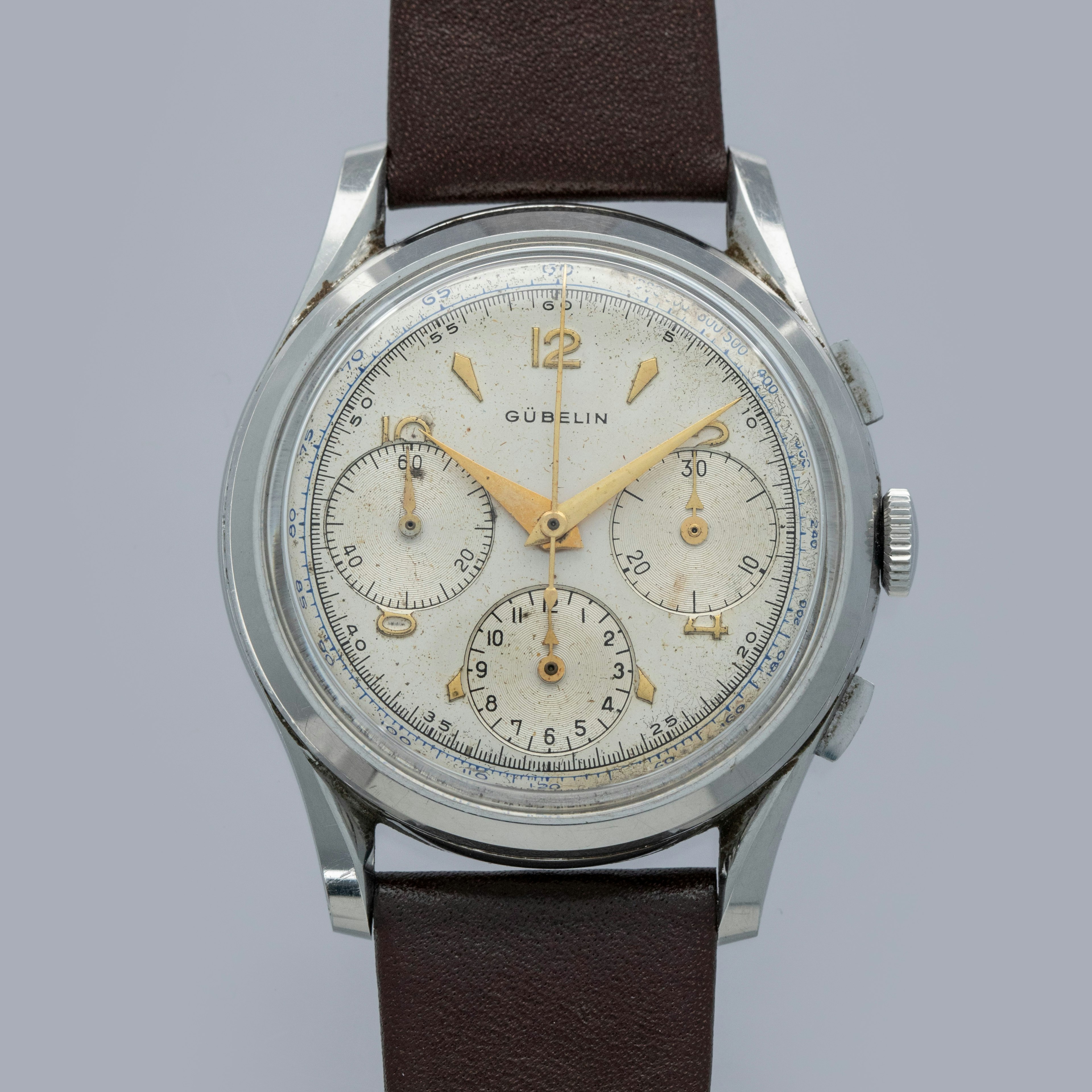 Thumbnail for Gübelin Chronograph Valjoux 72 Movement Former Property of Chief Justice Early Warren 
