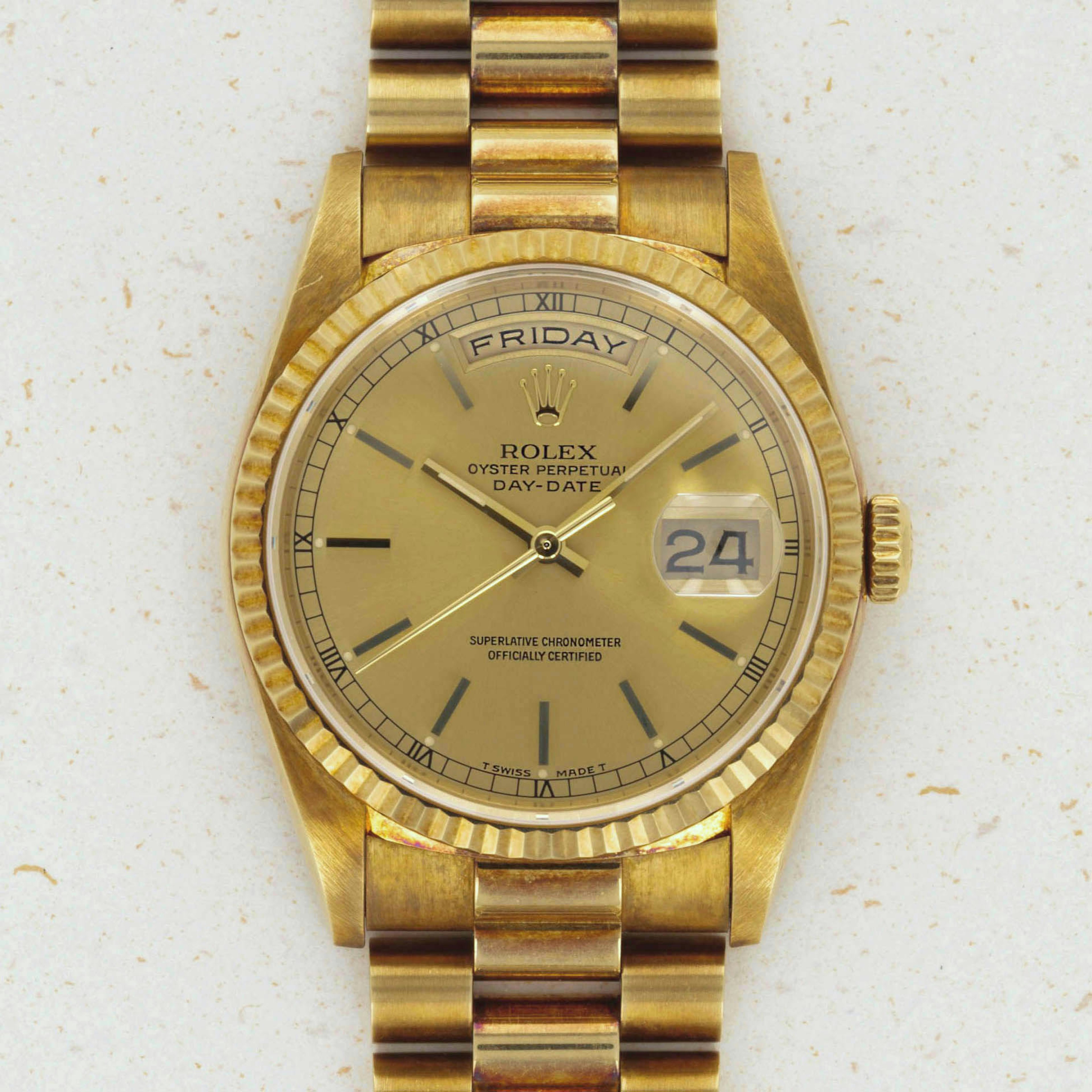 Thumbnail for Rolex Day-Date 18238 Champagne Dial 18k YG With Guarantee