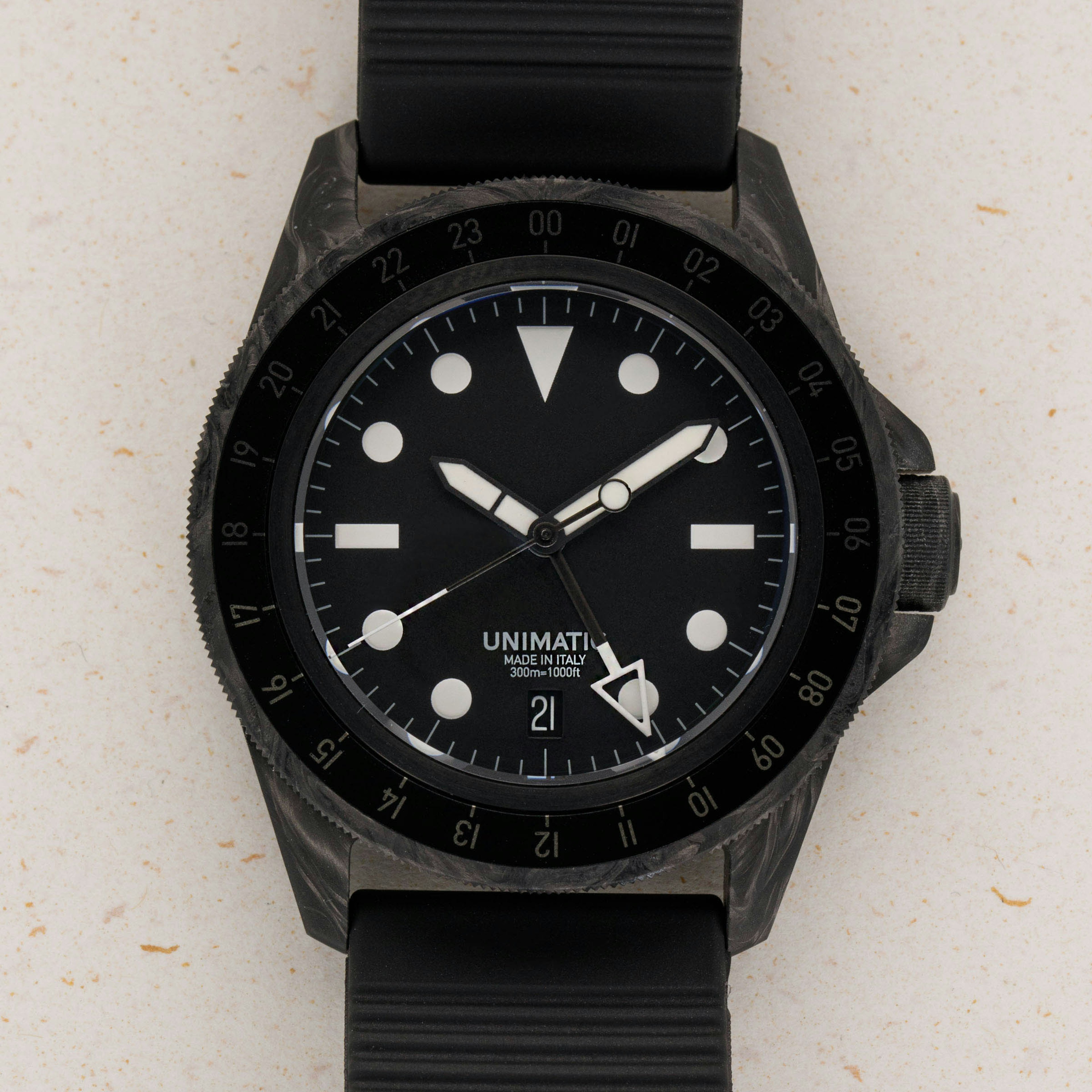 Thumbnail for Unimatic x Hodinkee Modello Uno U1S-Carbon GMT Limited Edition