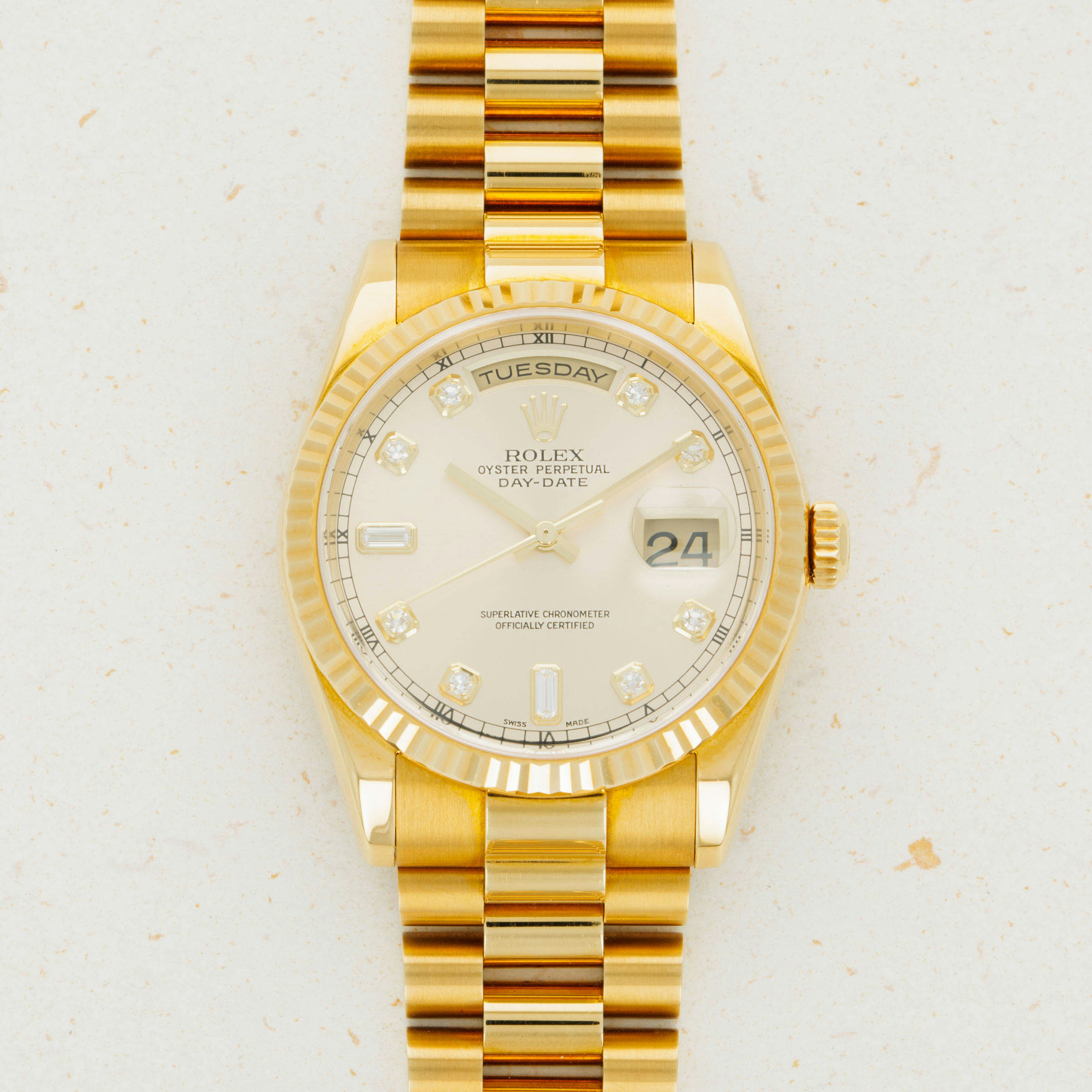 Thumbnail for Rolex Day-Date 118238 Box and Papers Presented to Barry Bonds for 660 Home Runs to Tie Wille Mays All Time Record