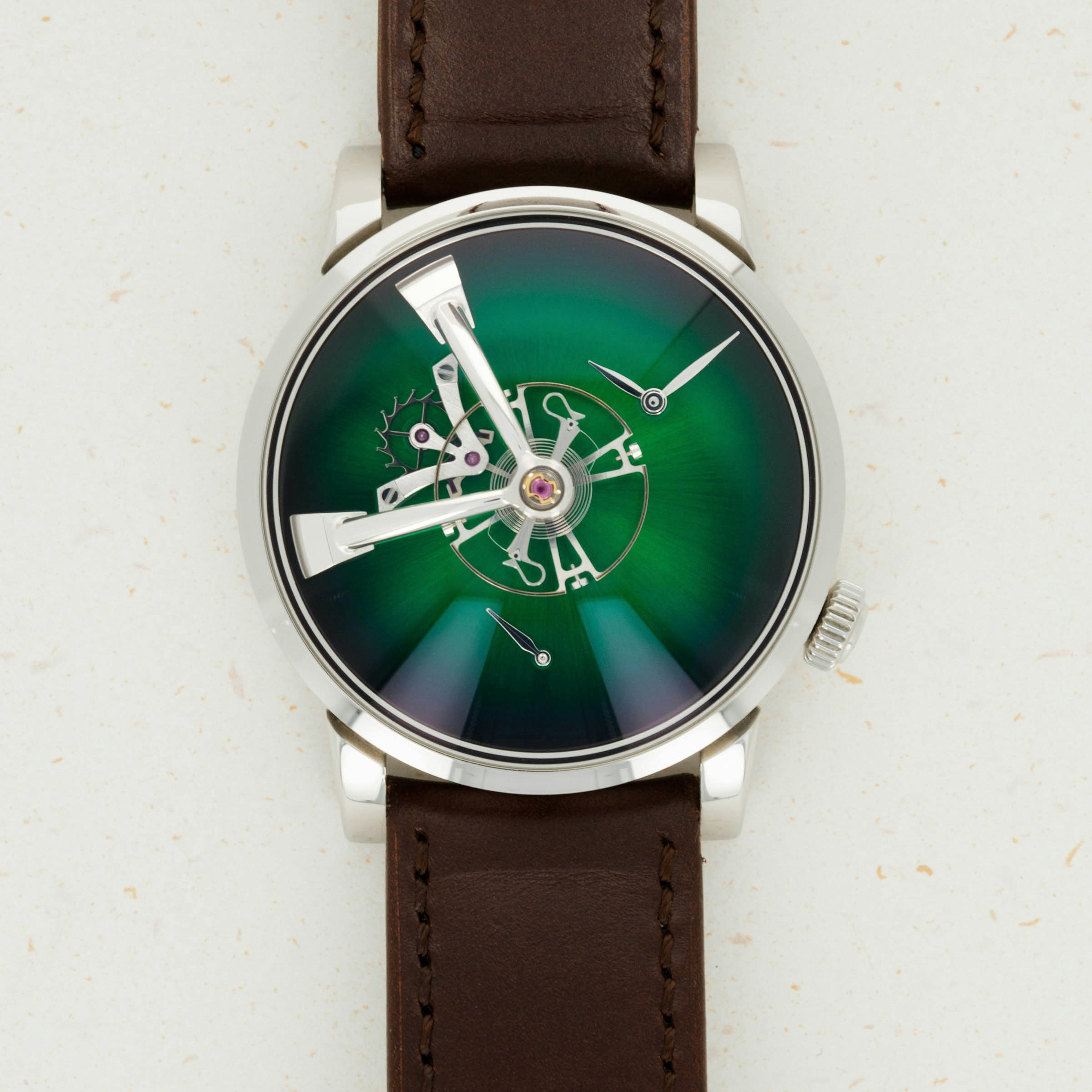 MB&F x H. Moser & Cie. LM101 Cosmic Green | Auctions | Loupe This
