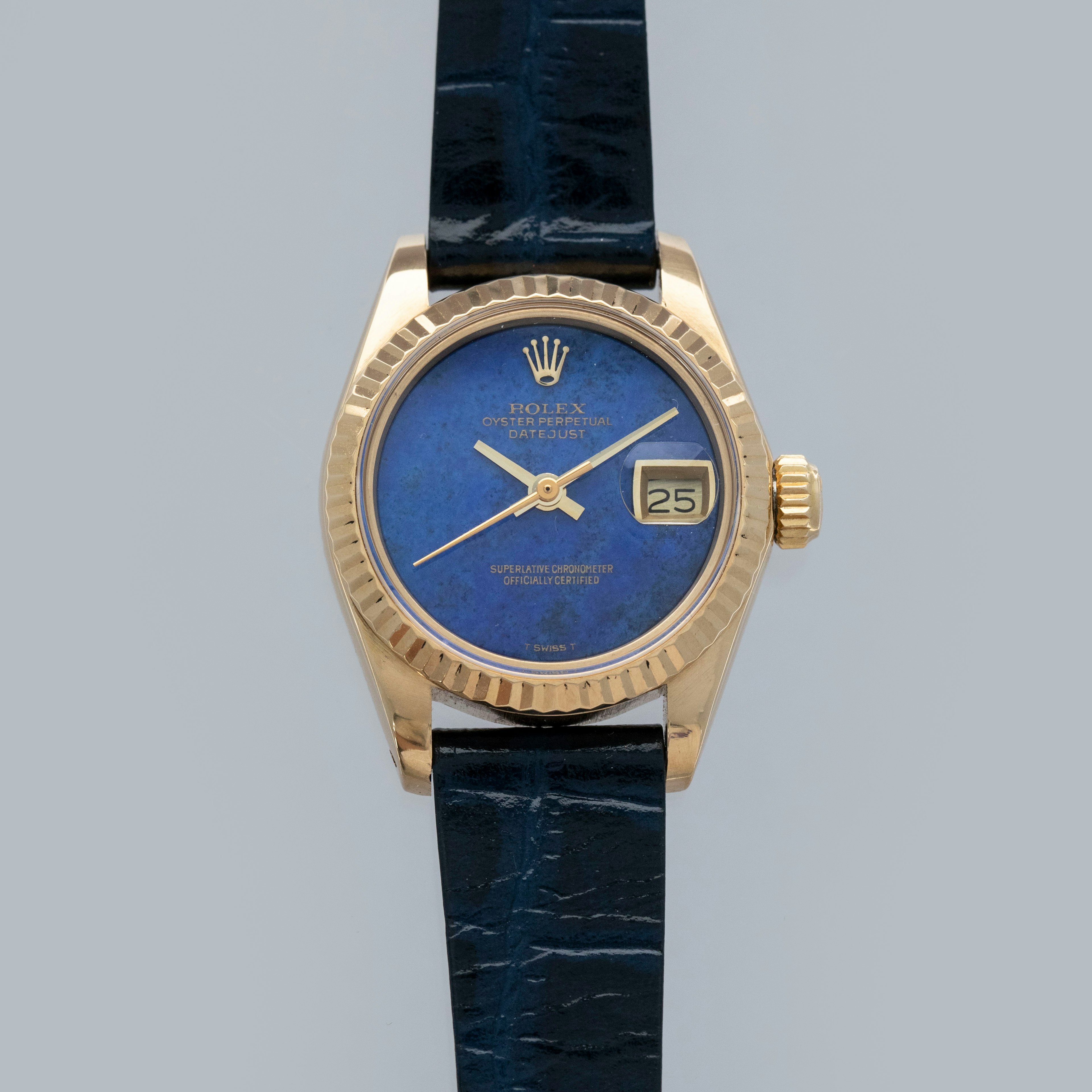 Thumbnail for Rolex Lady Datejust 6917 Lapis Lazuli Stone Dial 18k YG