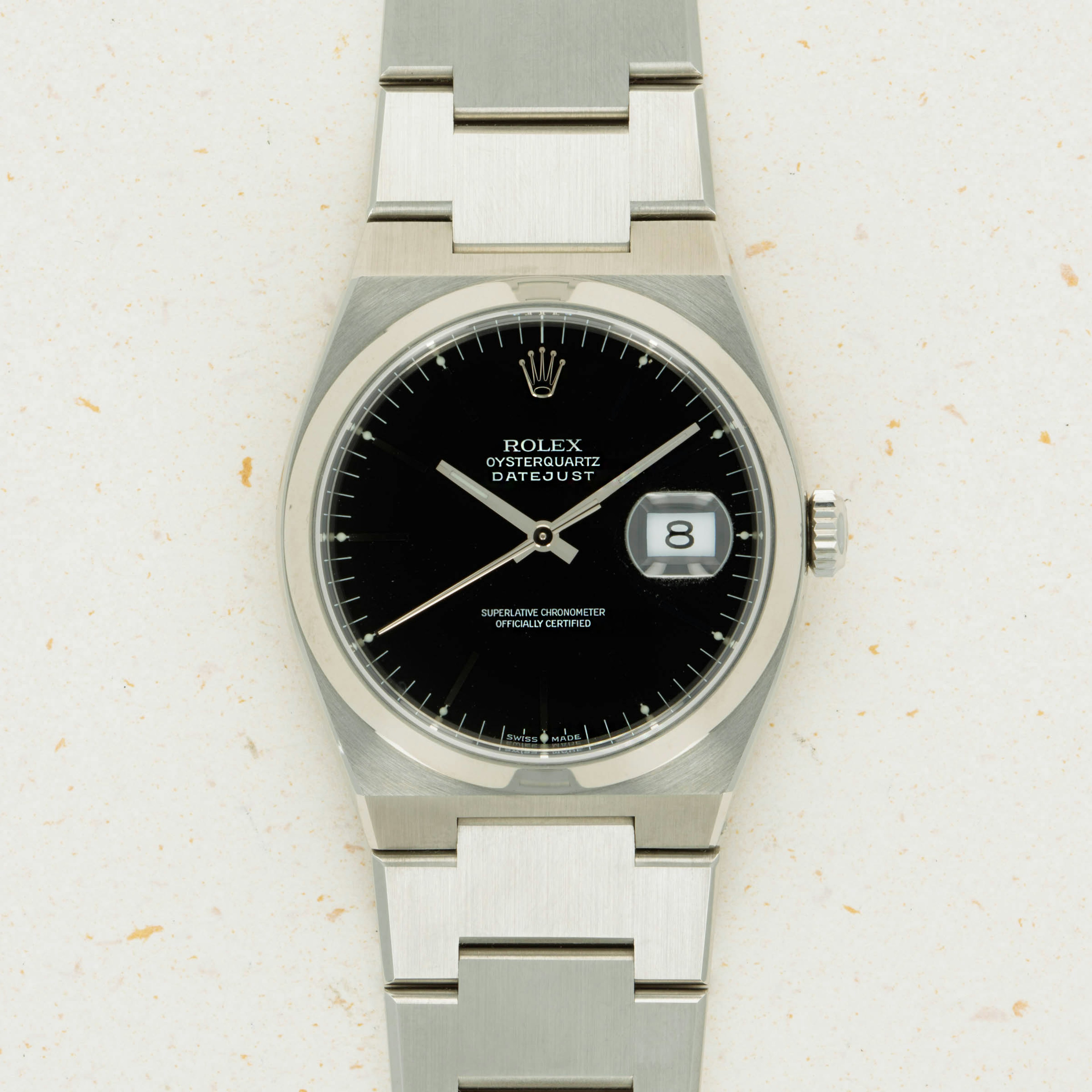 Thumbnail for Rolex Oysterquartz 17000 Black Dial Stainless Steel Box and Papers New Old Stock