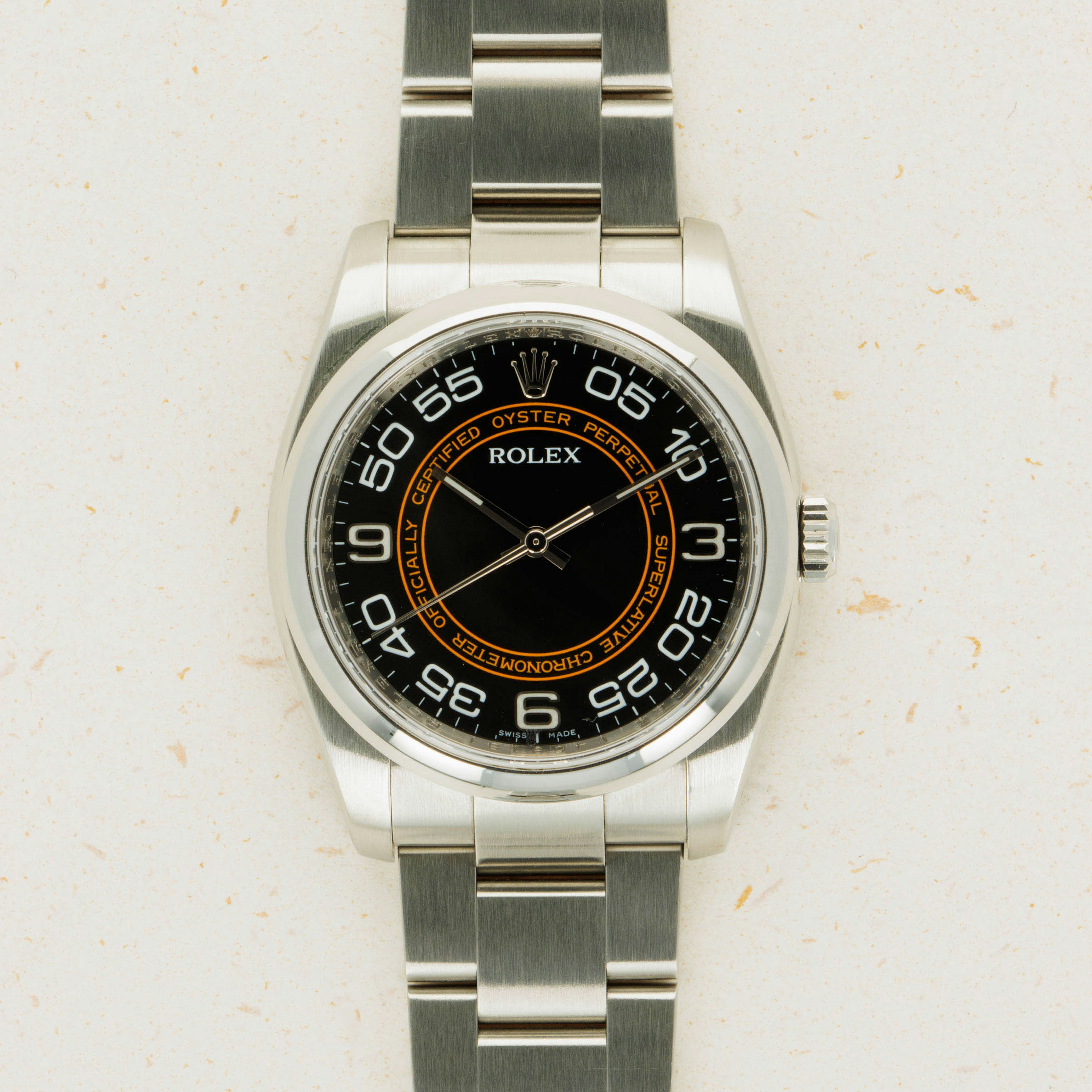 Thumbnail for Rolex Oyster Perpetual Date 116000 Black and Orange Arabic Dial