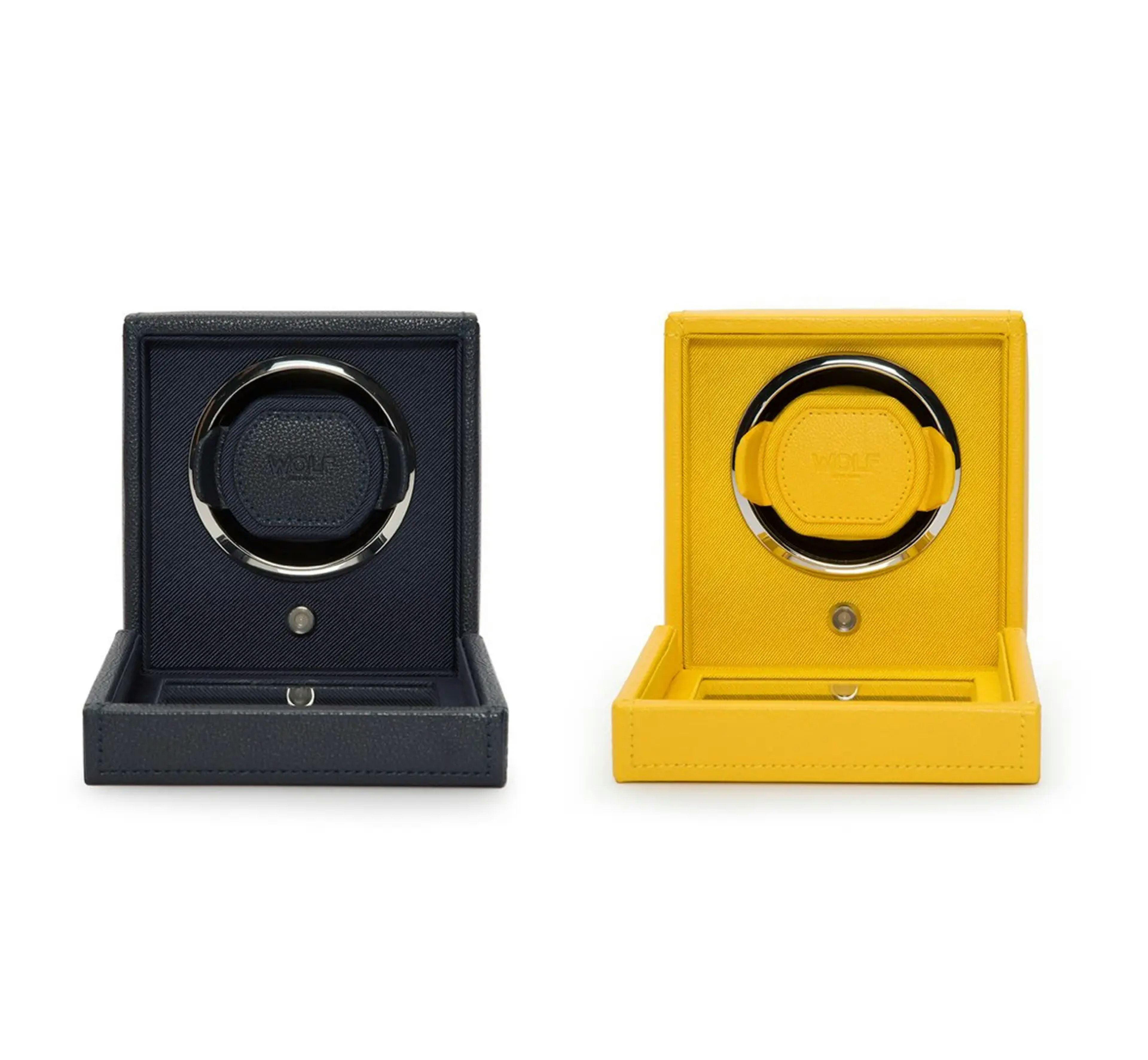 Thumbnail for WOLF Set of TWO Single Cub Winder in Blue Leather and Yellow Leather #WatchFamforUkraine
