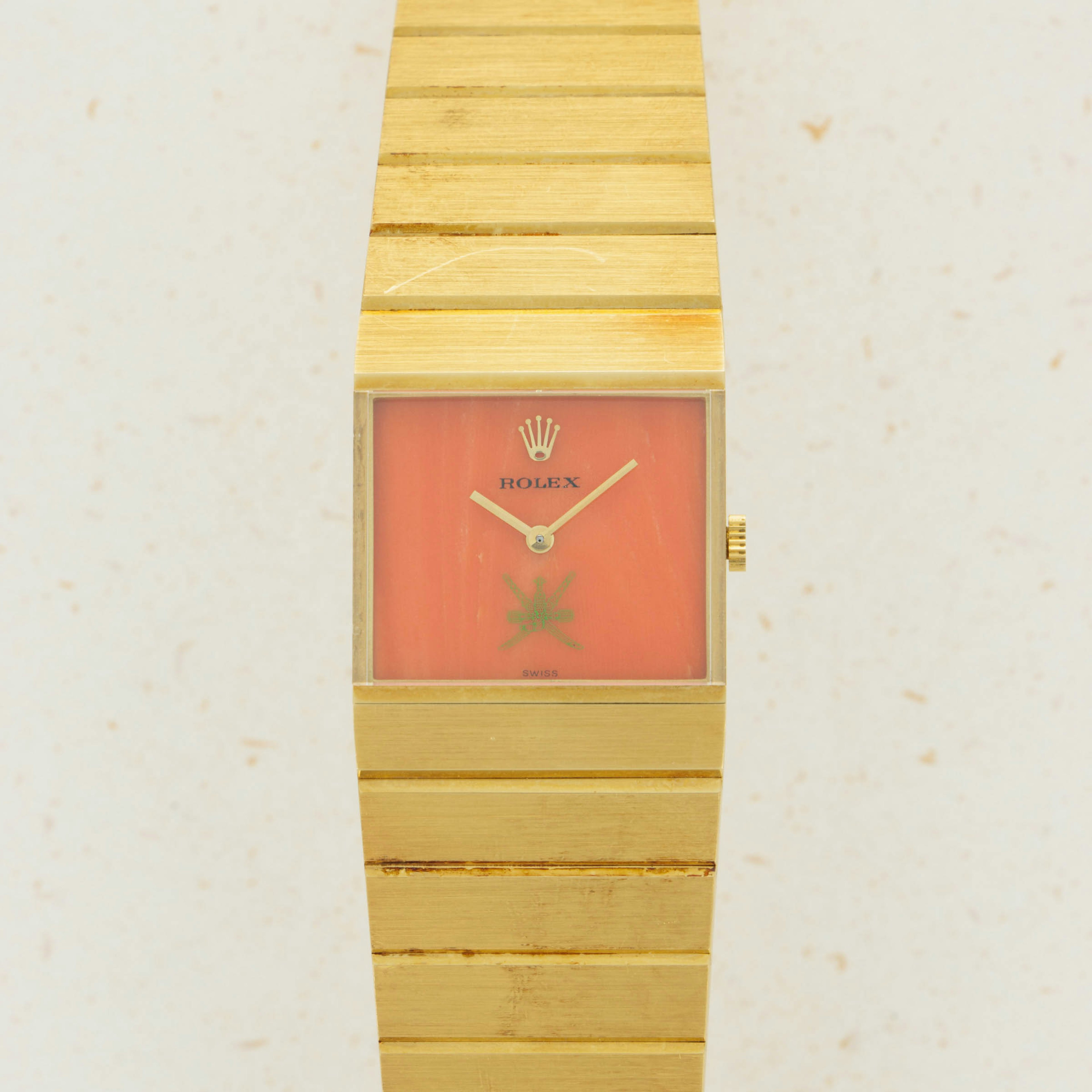 Thumbnail for Rolex Queen Midas 3585 Coral Dial Green Khanjar Like New