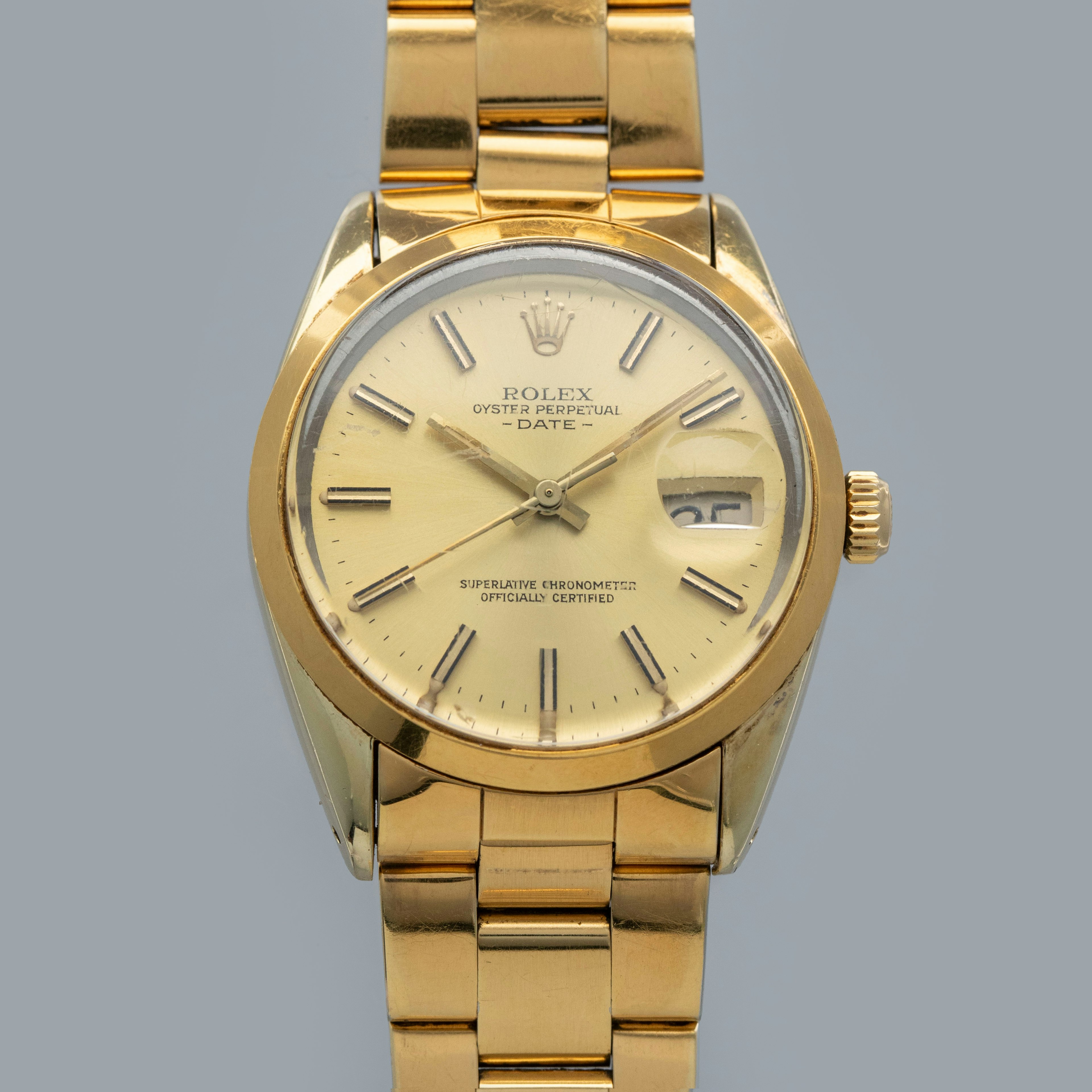 Thumbnail for Rolex Oyster Perpetual Date	15505 Gold Capped