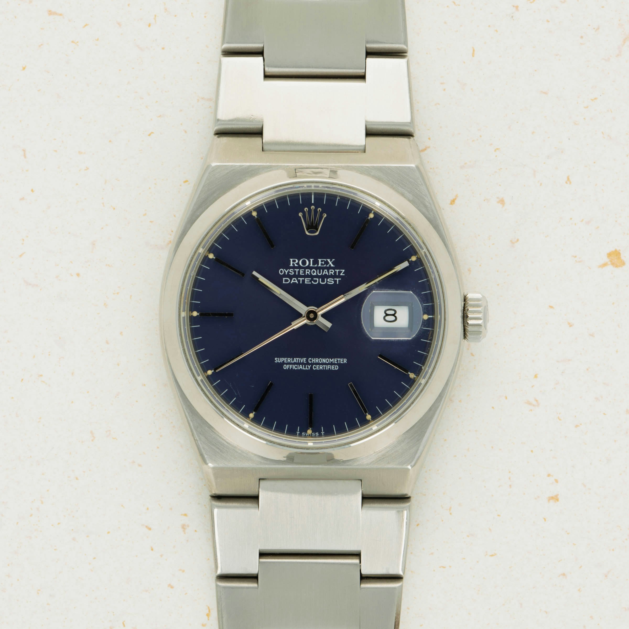 Thumbnail for Rolex Oysterquartz 17000 Stainless Steel Blue Dial