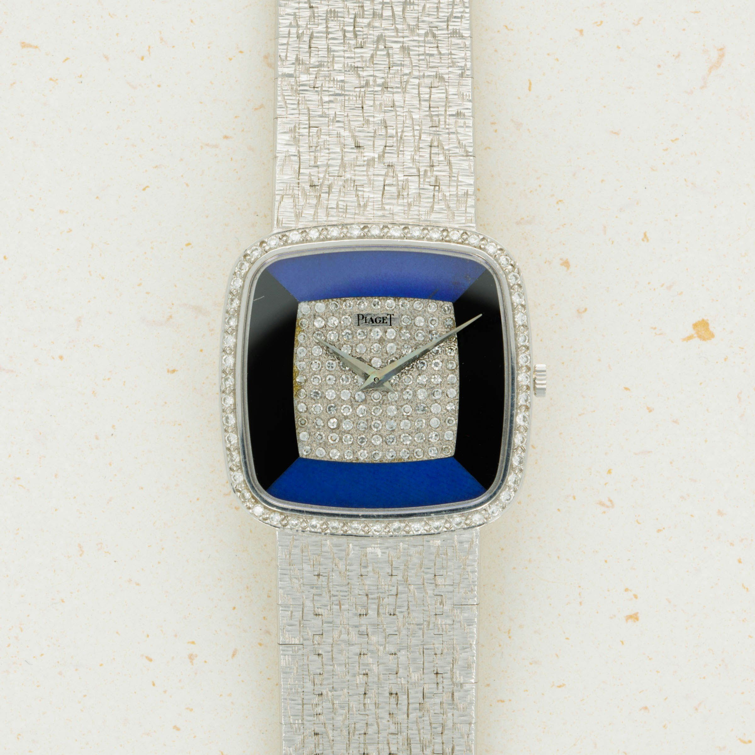 Thumbnail for Piaget Manual Wind White Gold Diamond Lapis and Onyx Dial 9775A68