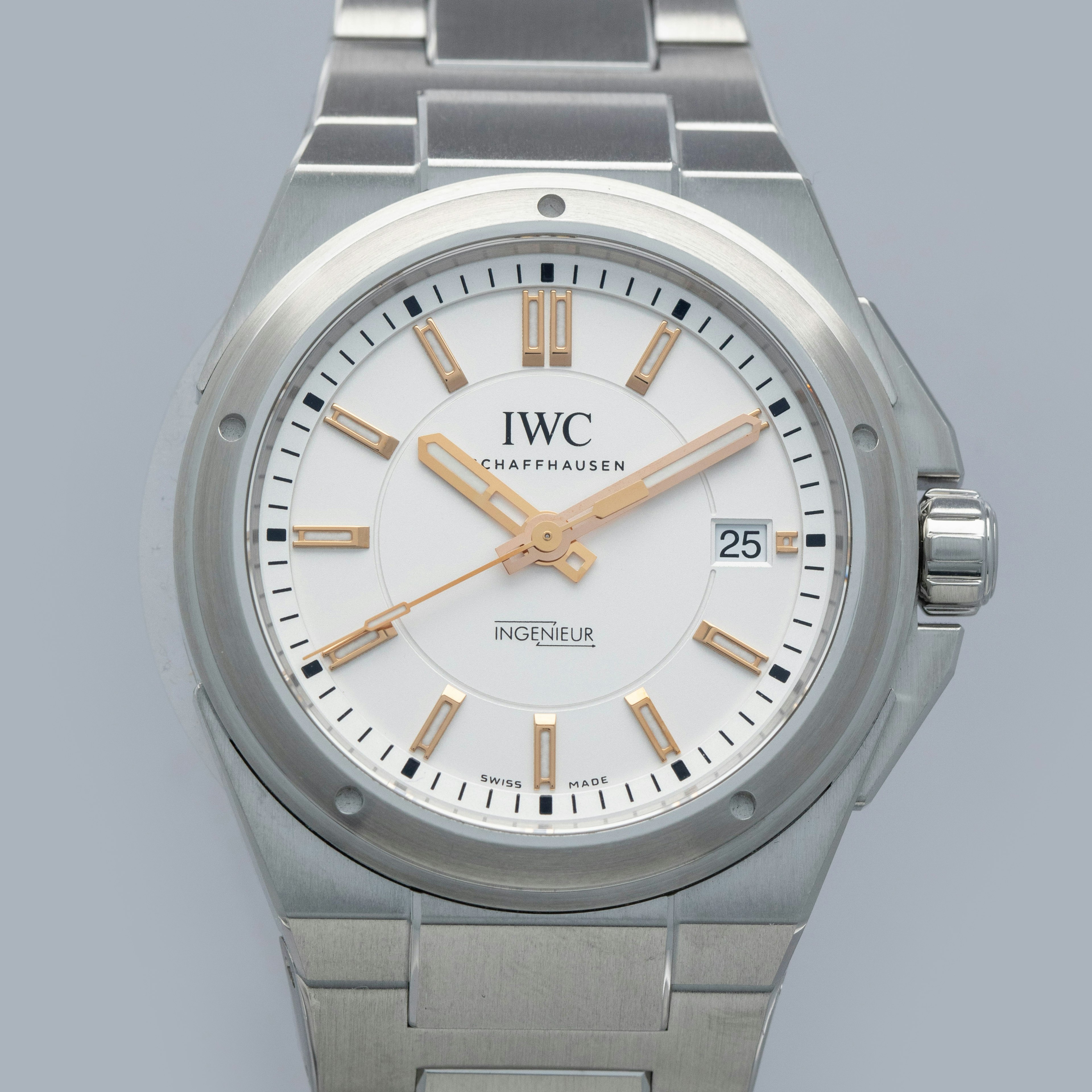 Thumbnail for IWC	Ingenieur IW323906 White Dial Gold Indexes