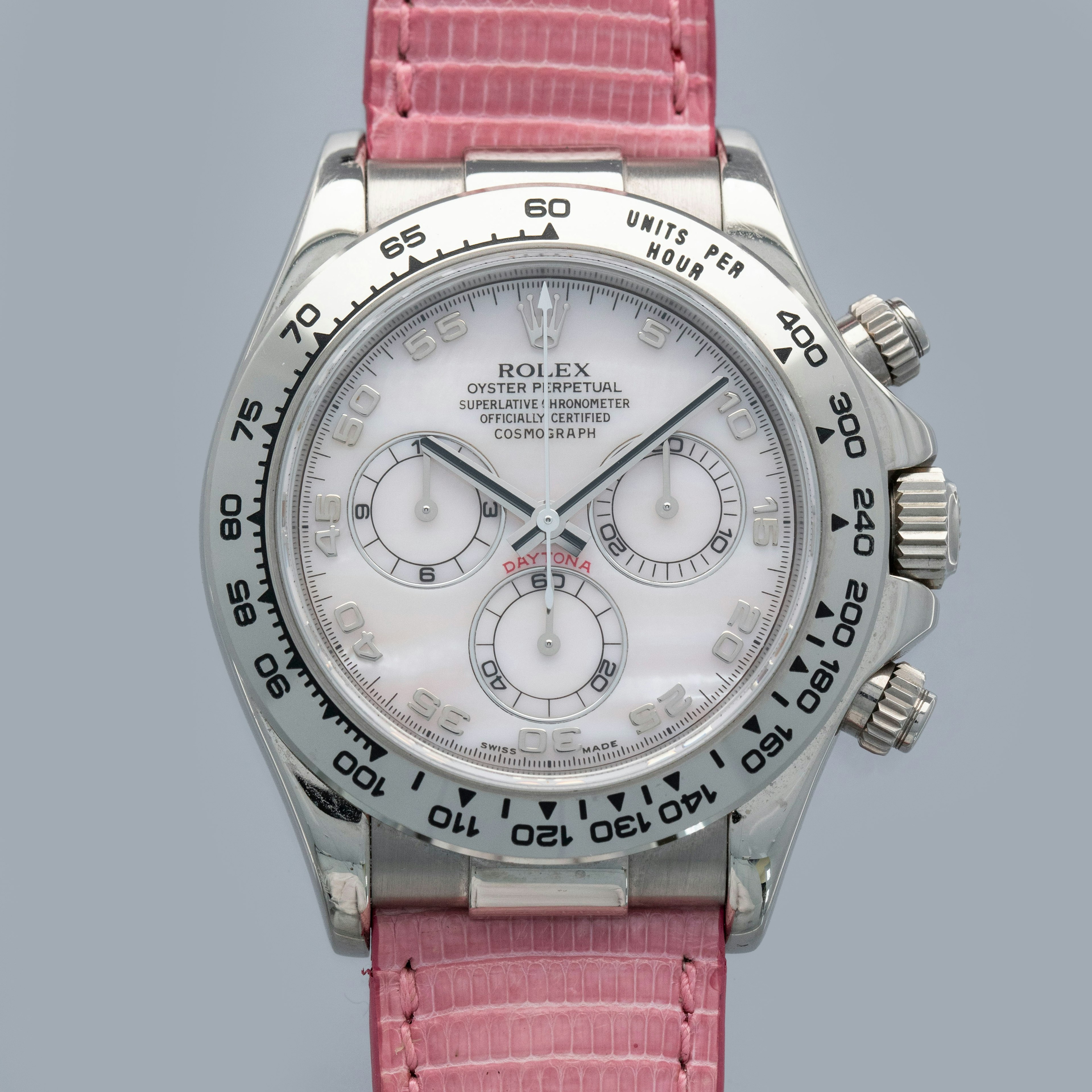 Thumbnail for Rolex Cosmograph Daytona 116519 Pink MOP Dial 18k WG
