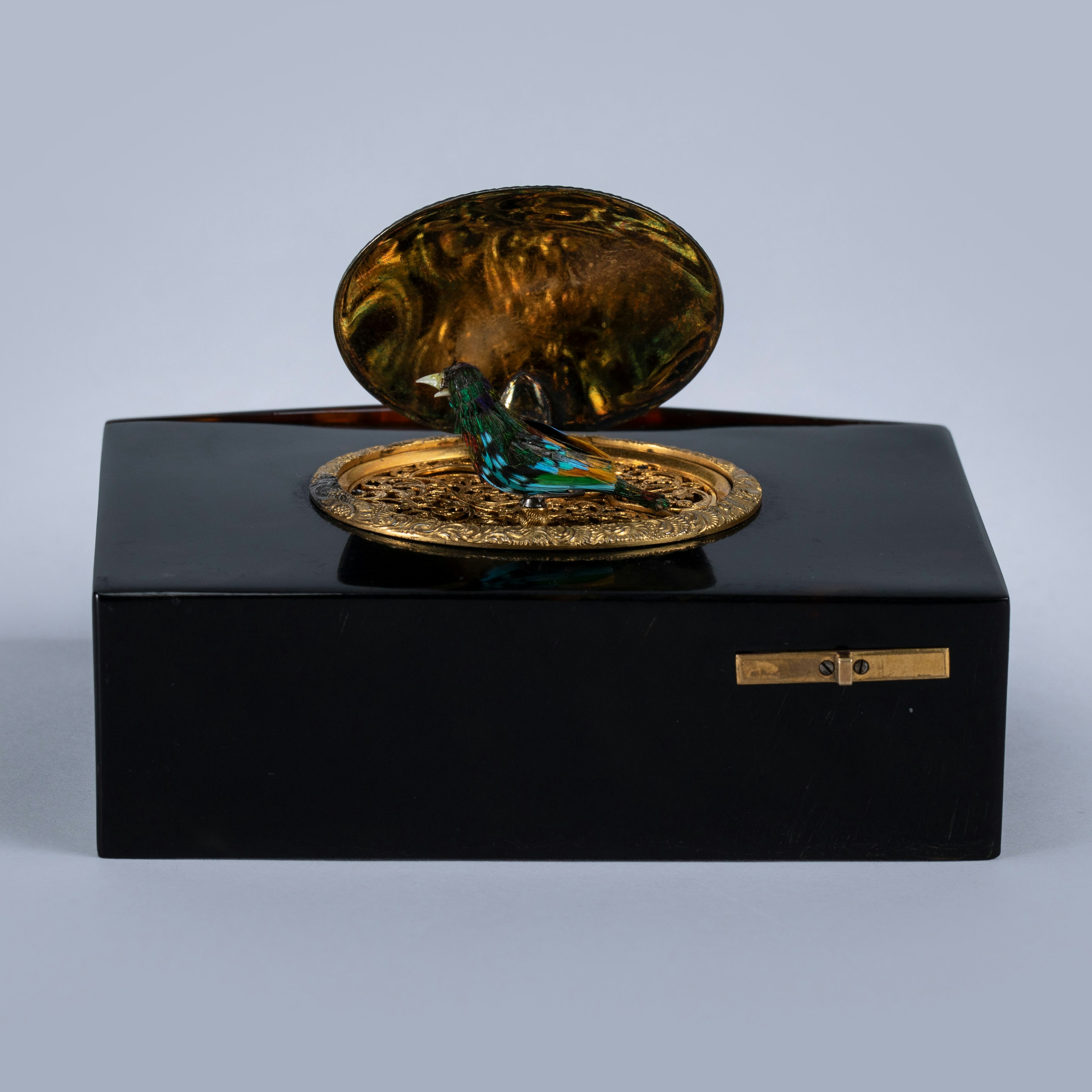 Thumbnail for Tortoiseshell and Enamel Singing Bird Box Retailed by Patek Philippe