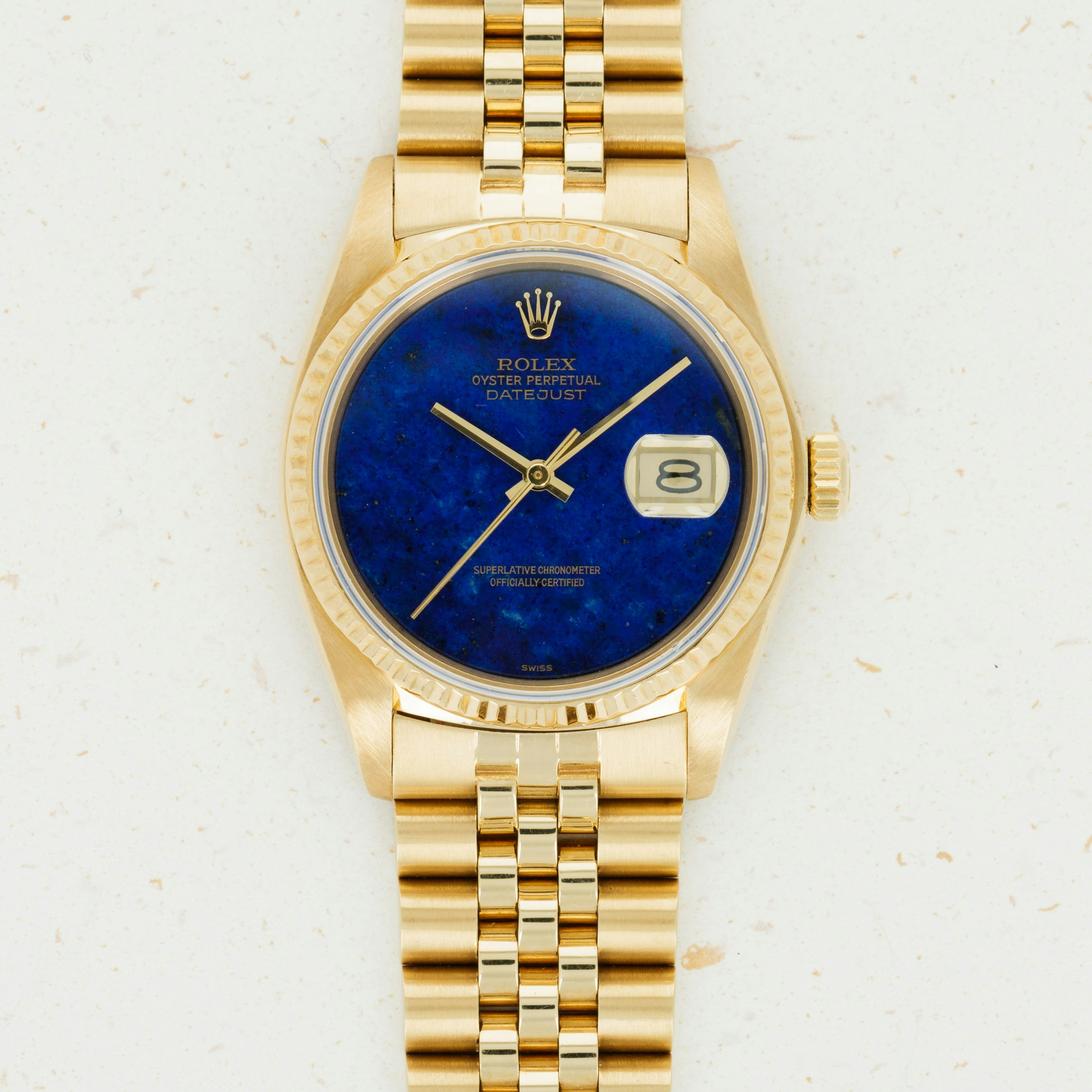 Thumbnail for Rolex Yellow Gold Datejust Lapis Dial 16018
