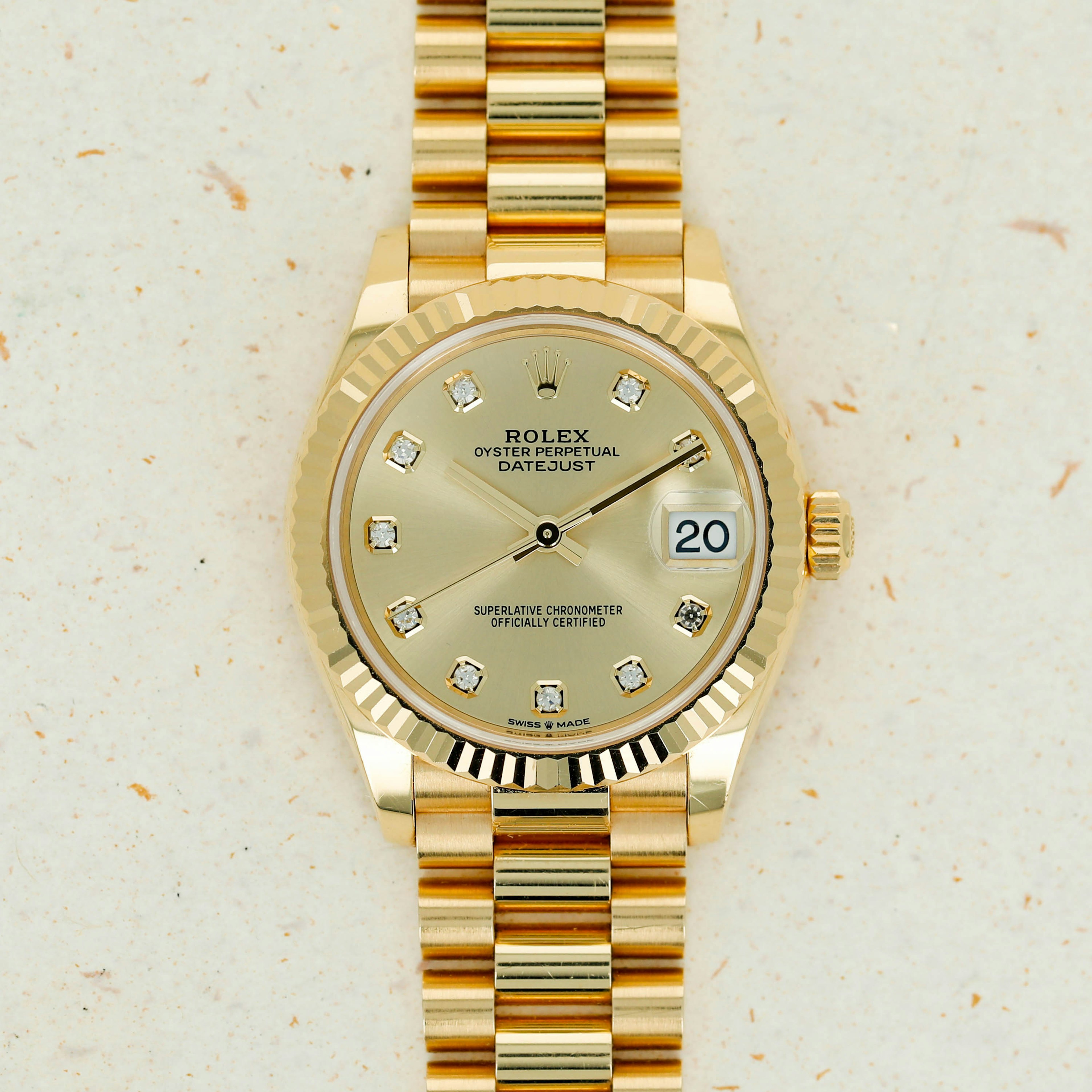 Thumbnail for Rolex Datejust 278278 18k YG Champagne Diamond Dial