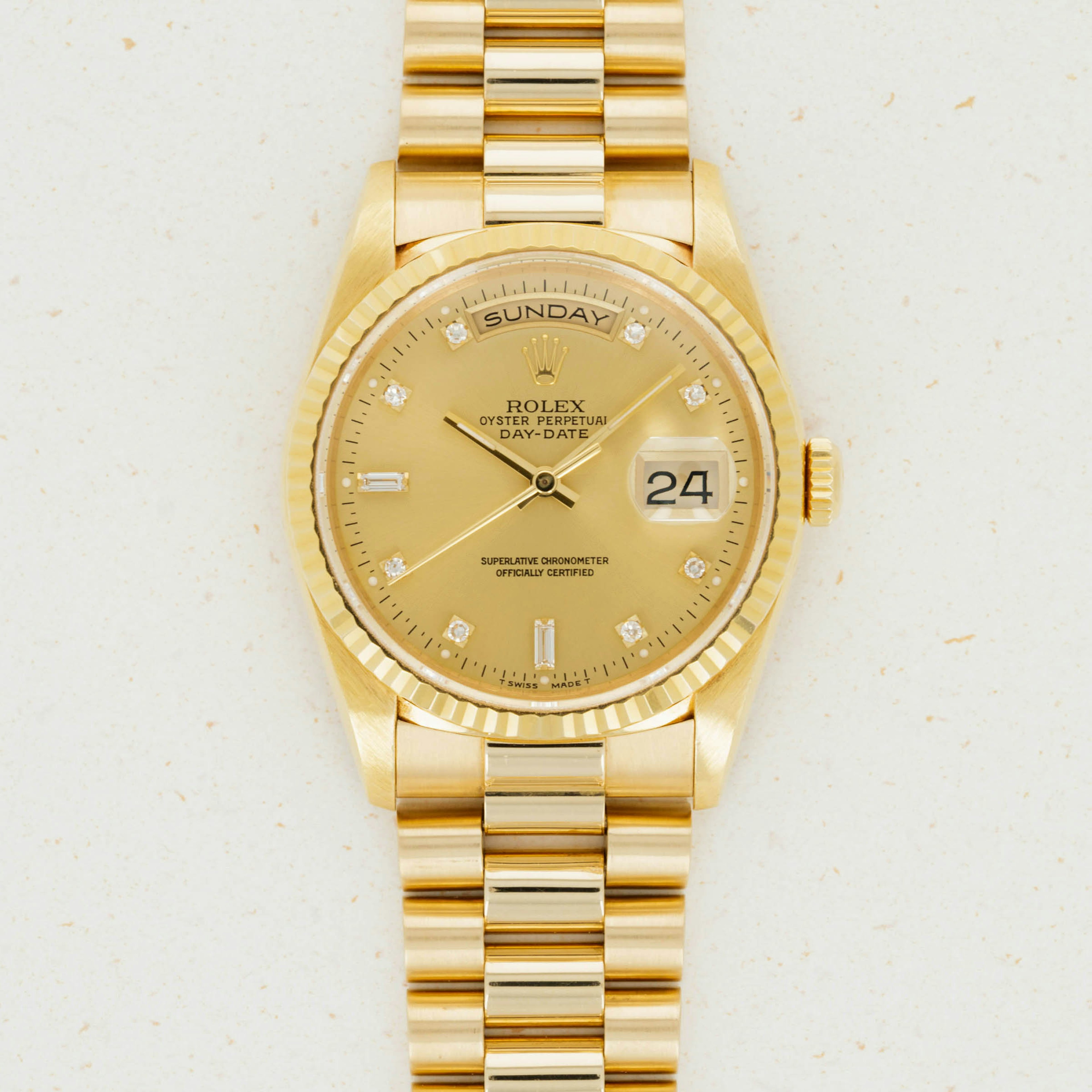 Thumbnail for Rolex Day-Date Diamond Dial 18238