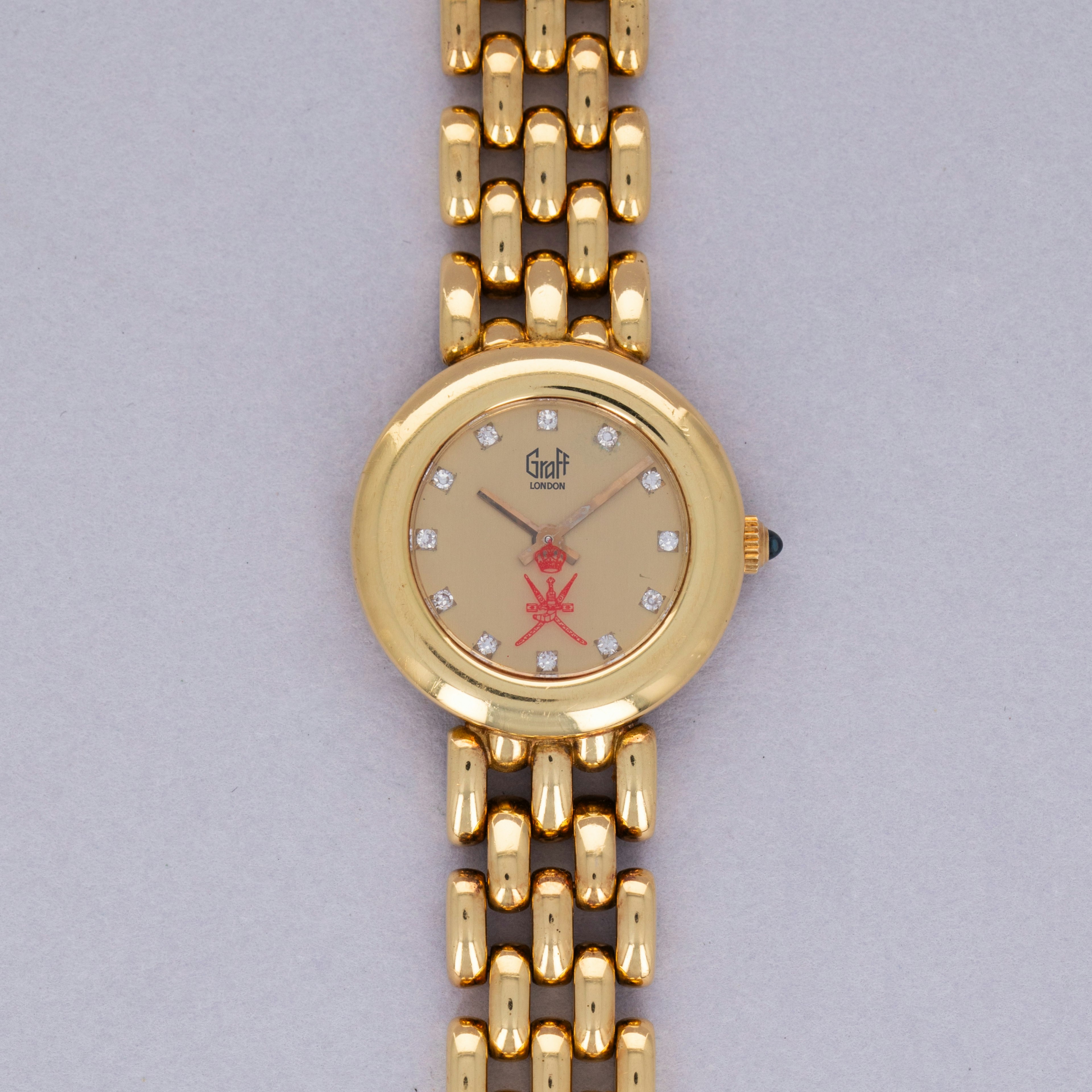 Thumbnail for Graff Ladies Quartz by Chopard for Sultanate of Oman Red Khanjar Dial Diamond Index 18k YG