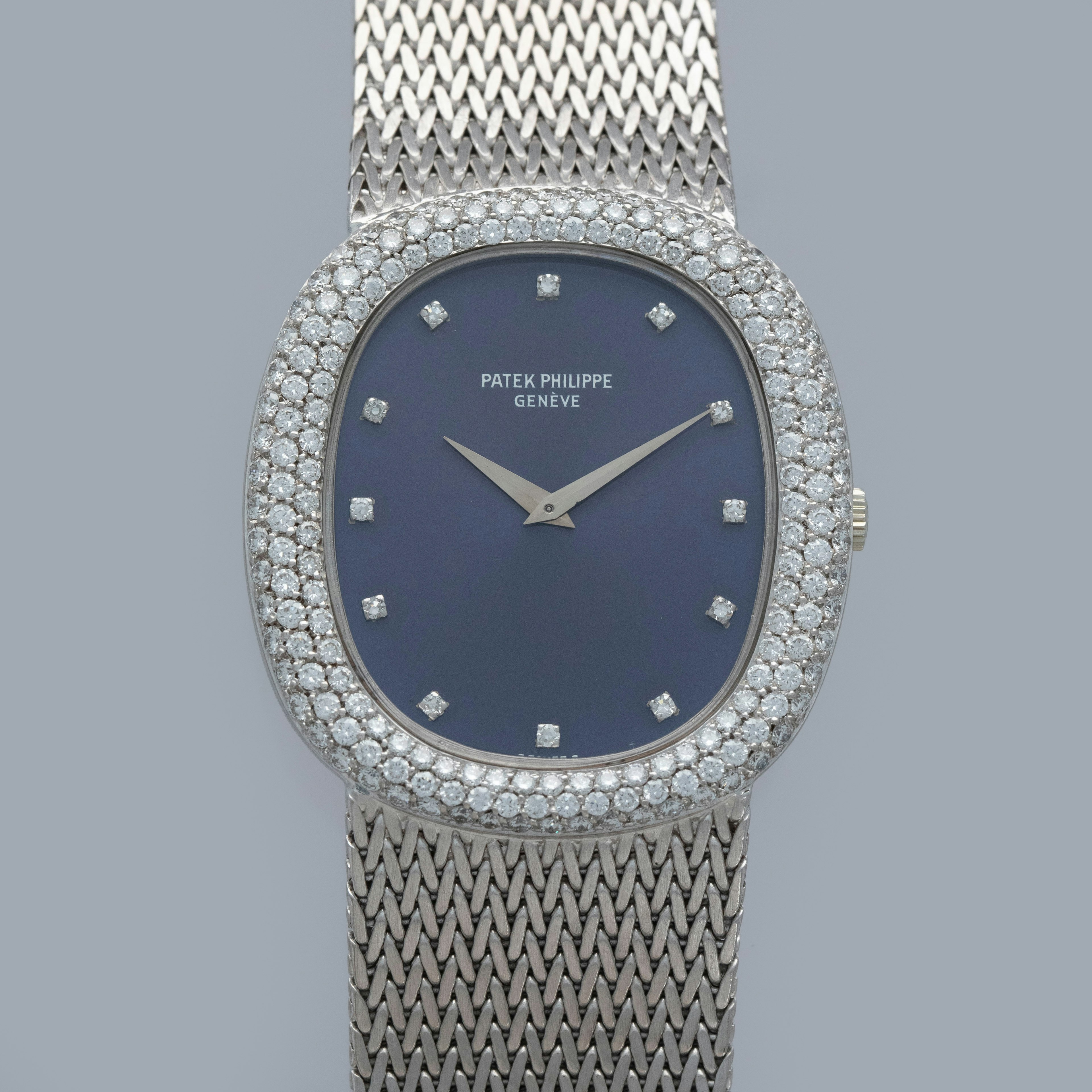 Thumbnail for Patek Philippe Jumbo Ellipse 3609/1G Blue Diamond Dial and Bezel 18K WG with Extract of the Archives