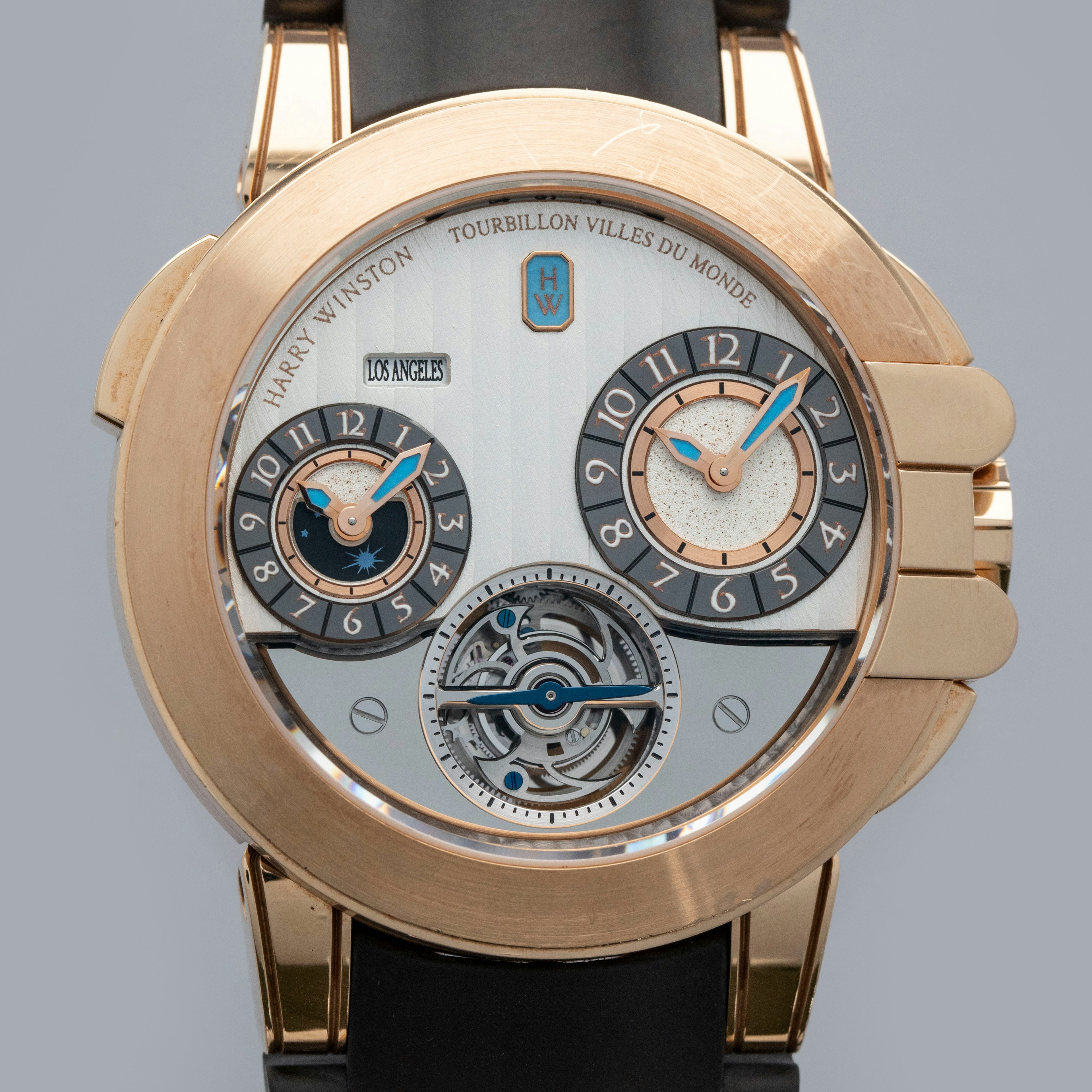 Thumbnail for Harry Winston Ocean Tourbillon GMT Worldtimer 400-MATTZ45R 18k RG