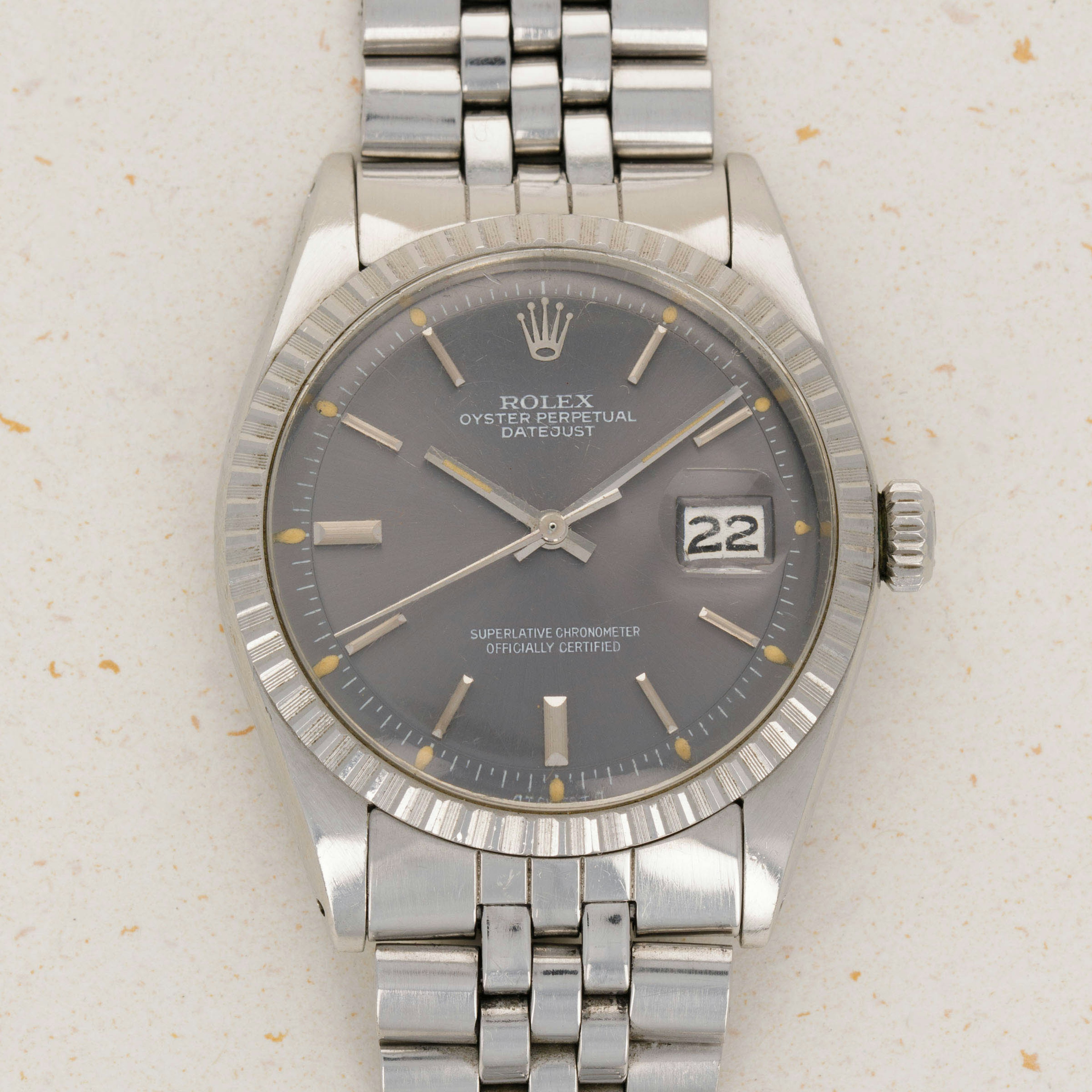 Thumbnail for Rolex Datejust 1603 Slate Grey Dial Jubilee Bracelet