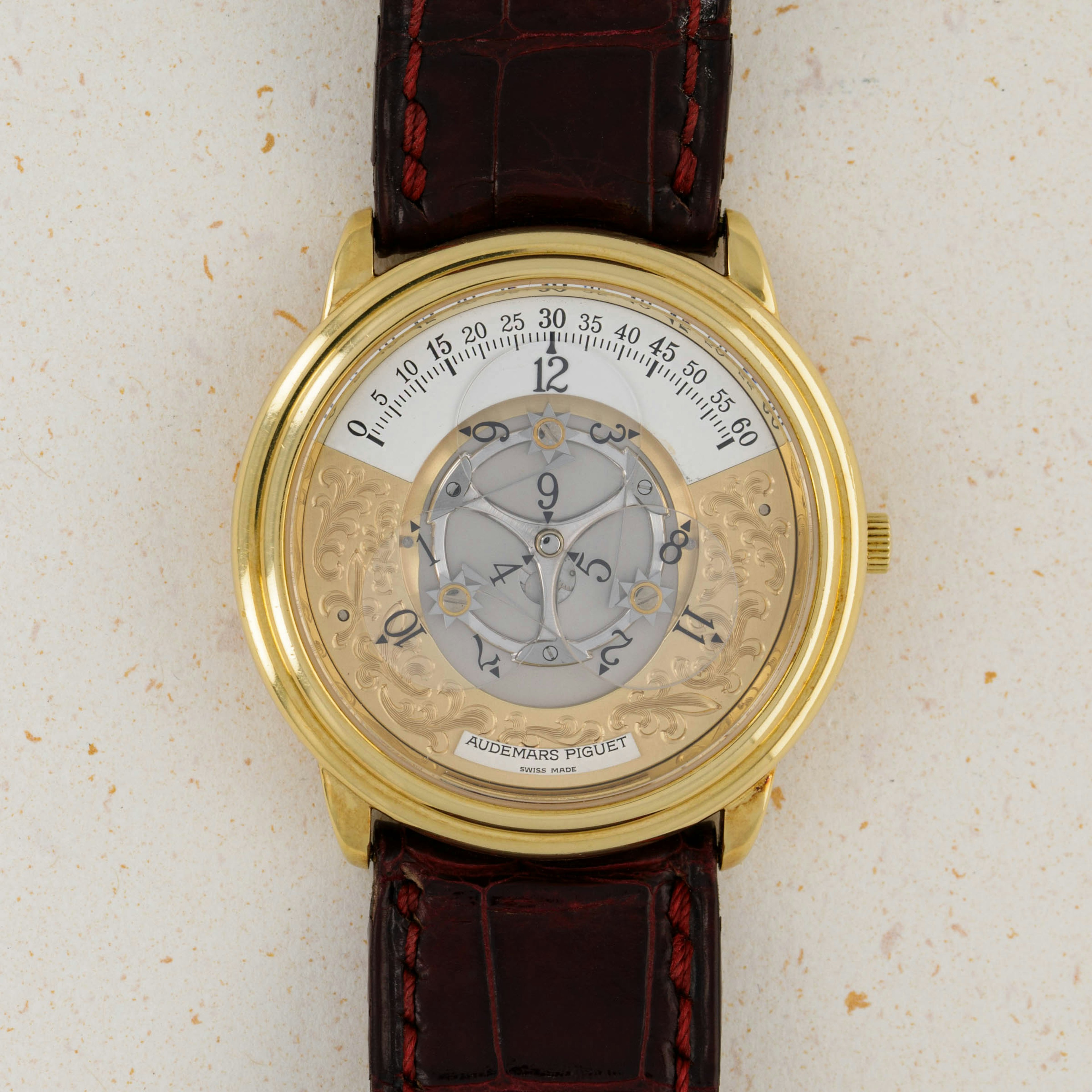 Thumbnail for Audemars Piguet Star Wheel 2570BA 18k YG Engraved Dial