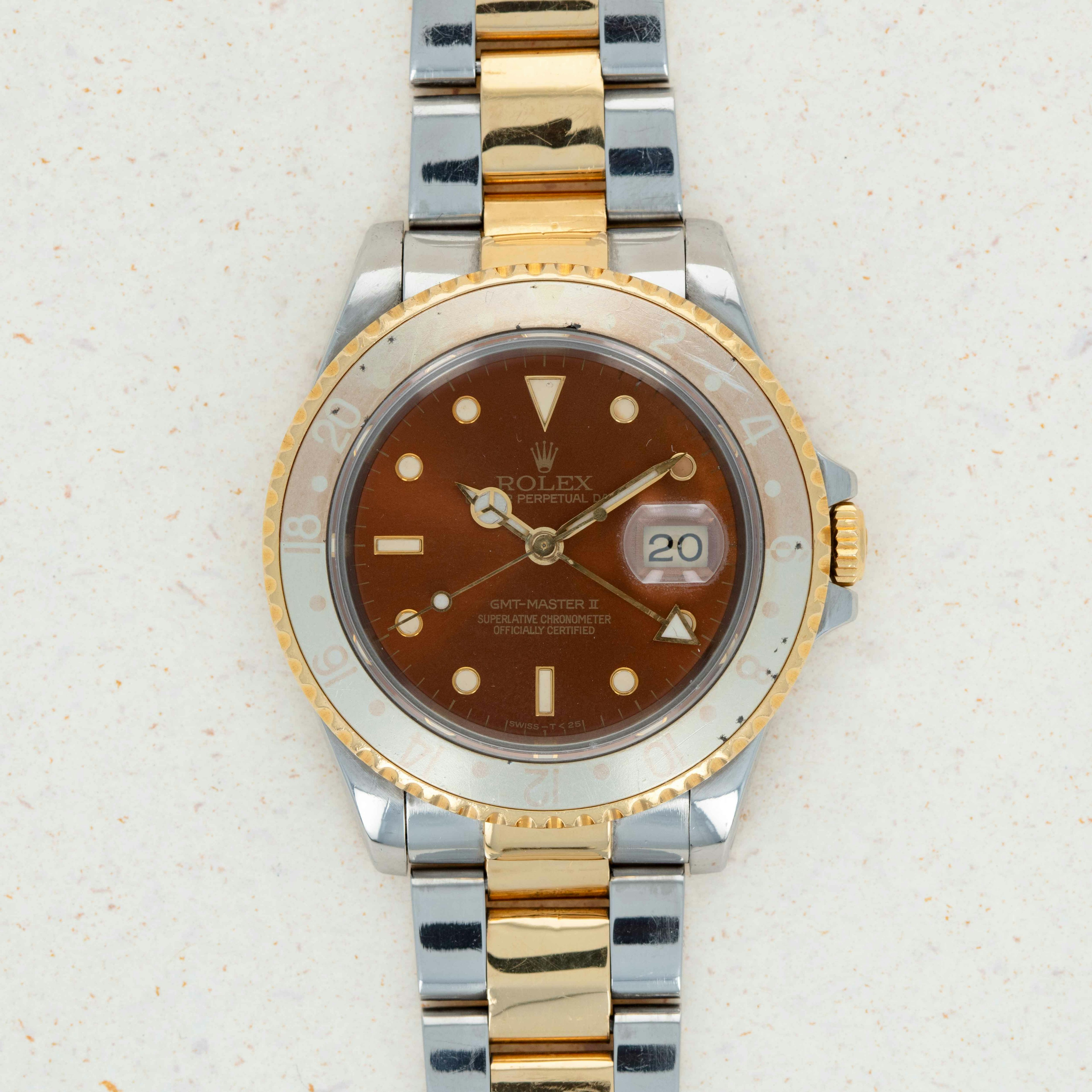 Thumbnail for Rolex GMT-Master II 16713 Two-Tone Root Beer