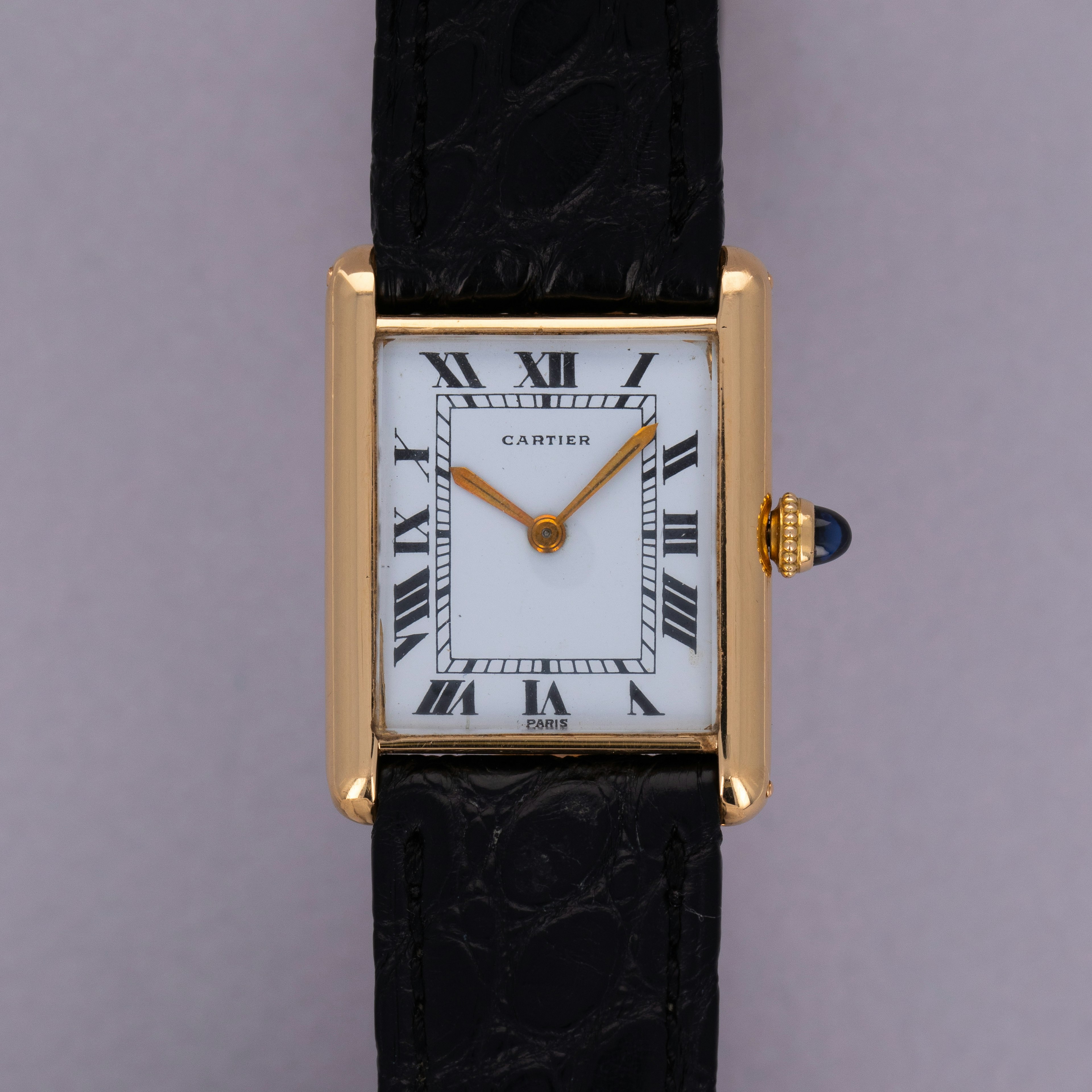 Cartier Paris Tank Louis Extra Plate 18k YG | Auctions | Loupe This